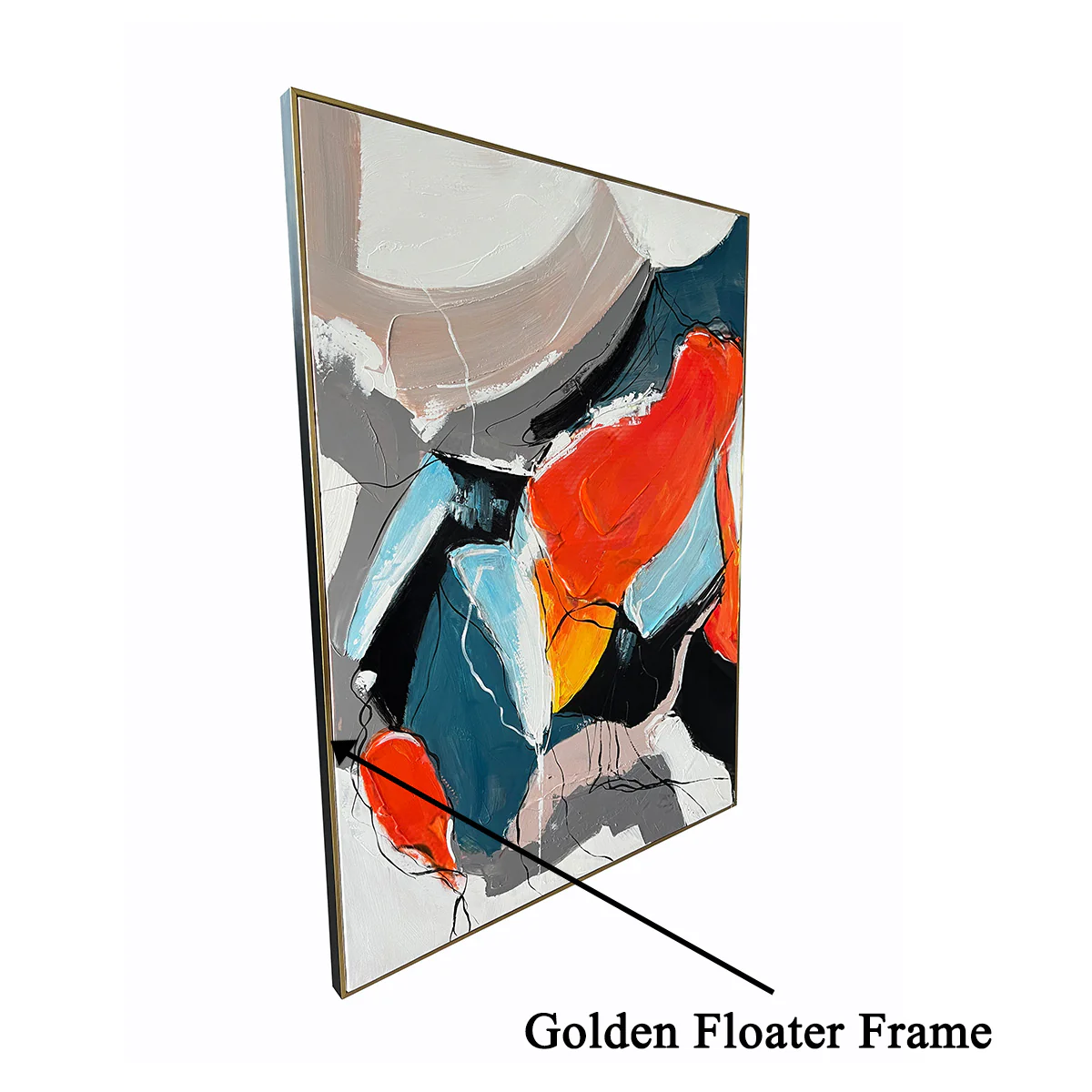 Luminous Illusions Handpainted Wall Painting (With outer Floater Frame) - Image 2