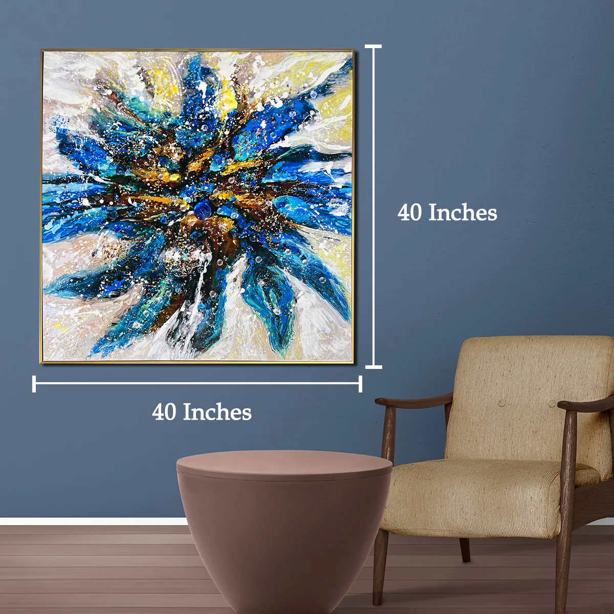 Luminous Oasis Resin Art Painting - Image 3