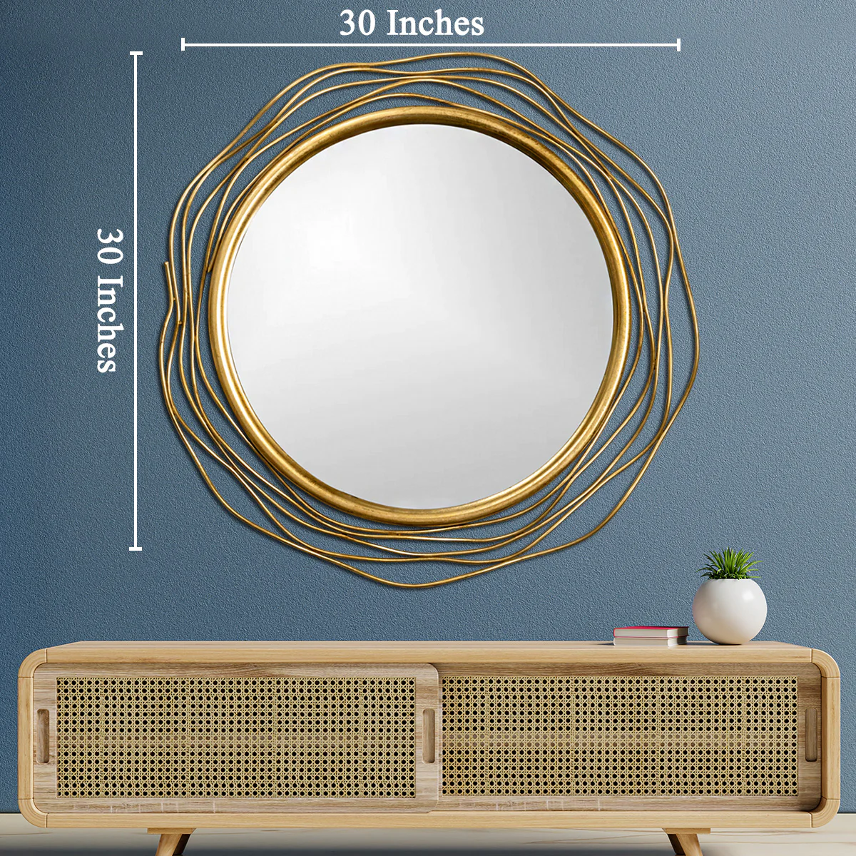 Luxe Reflection Designer Wall Mirror - Image 2