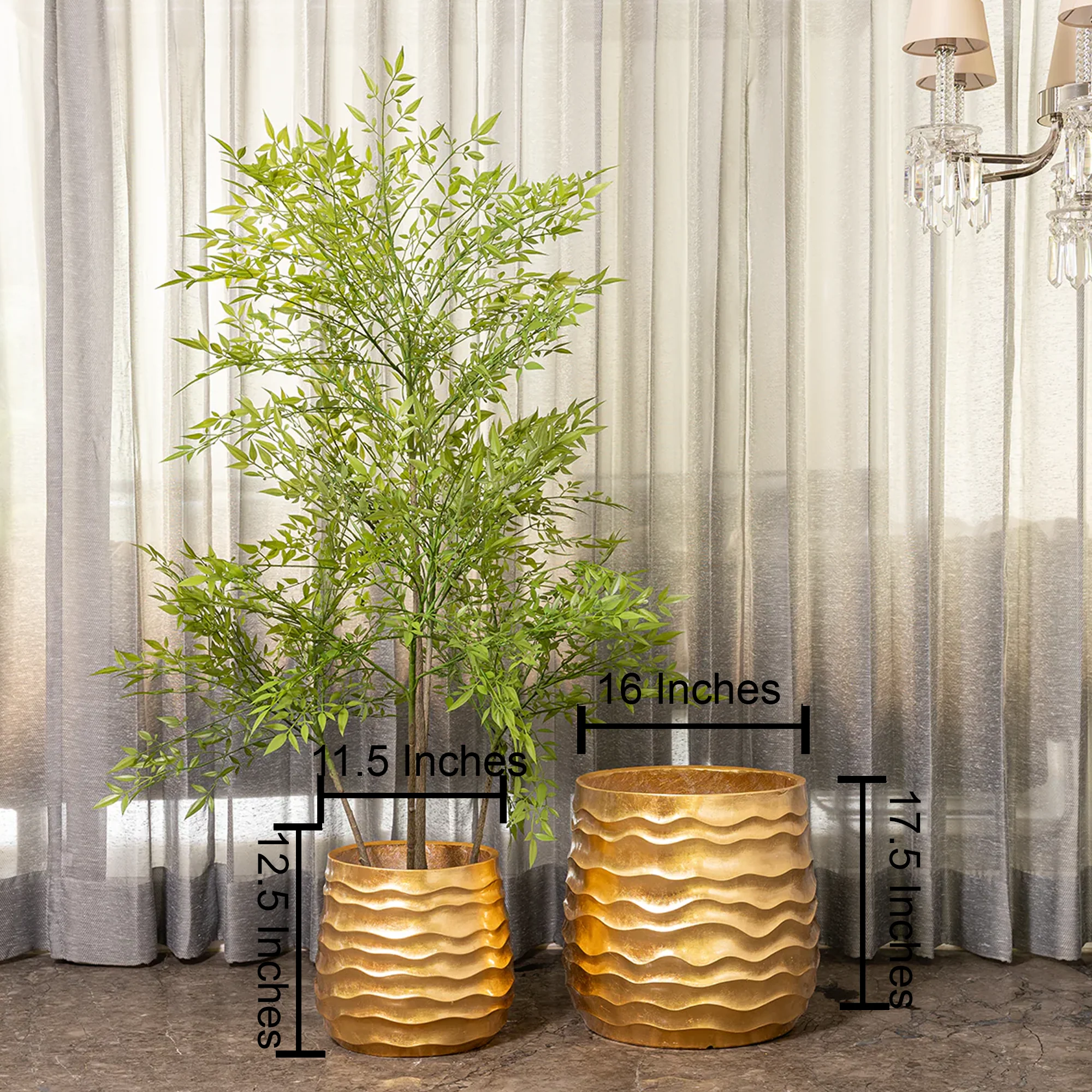 Luxe Wave Planter - Set Of 2 - Image 2