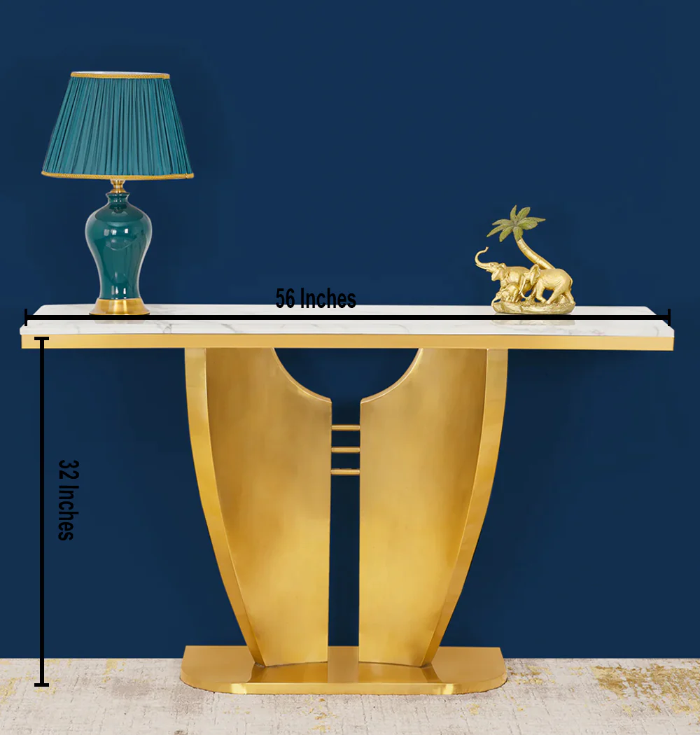 Majestic Foyer Console Table for Home (Stainless Steel) - Image 4