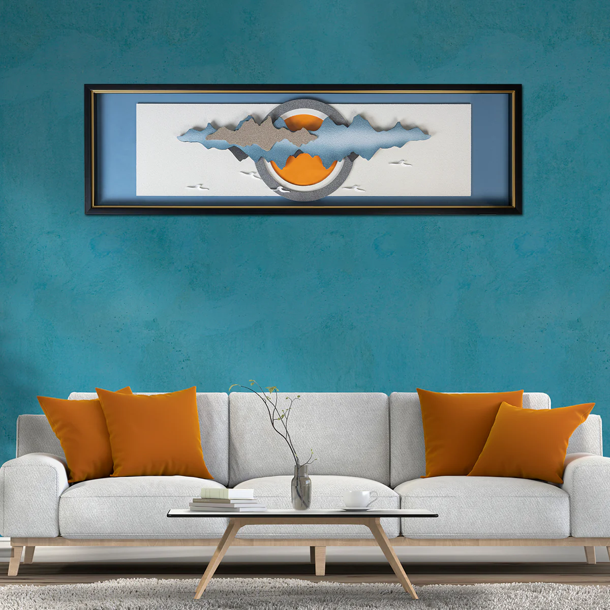 Majestic Mountain Melody Shadow Box Wall Decoration Piece - Image 3