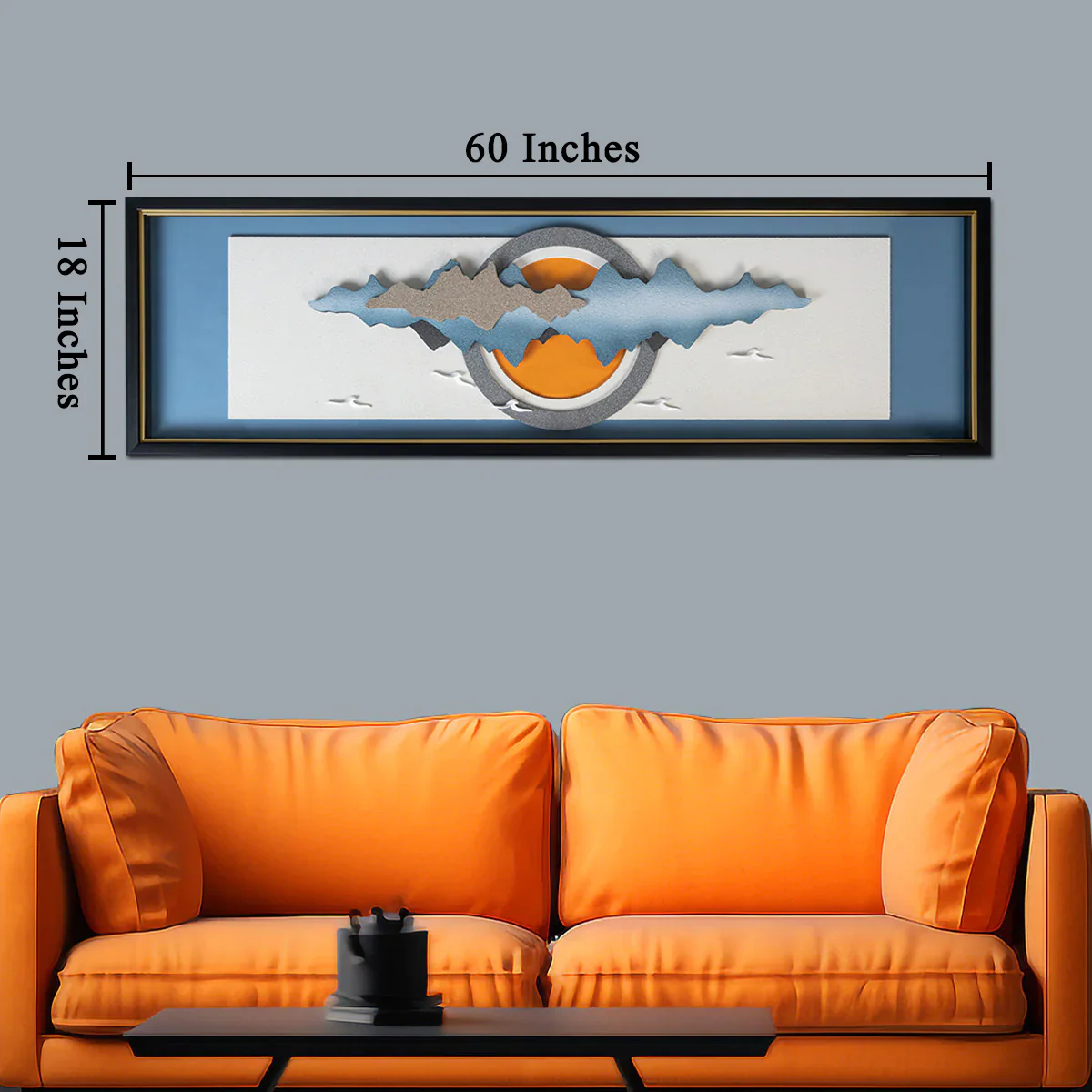 Majestic Mountain Melody Shadow Box Wall Decoration Piece - Image 4