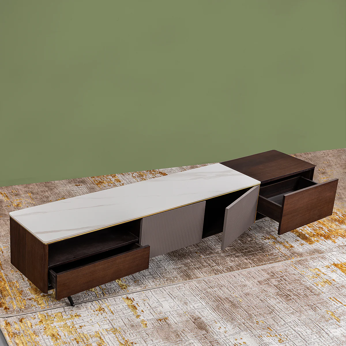 Marquessa Wooden Tv runner cabinet - Image 2