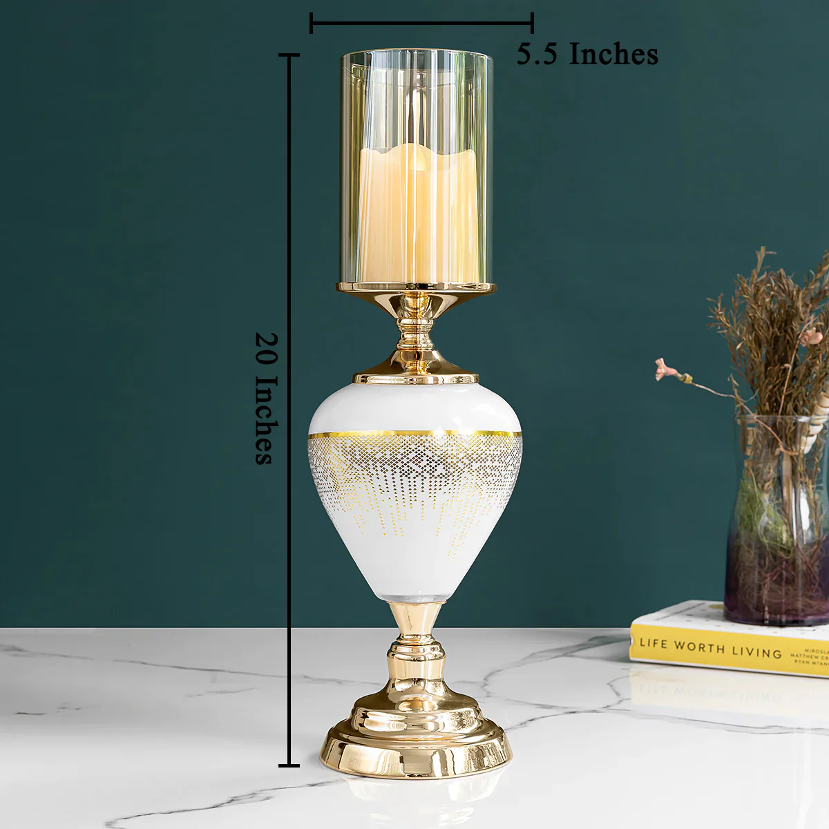 Marvellous Manticore Candle Stand - White - Image 2