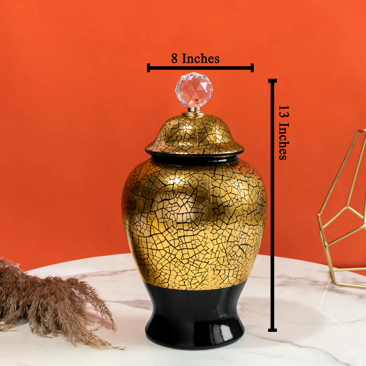 Metallic Magic Decorative Ceramic Vase And Showpiece - Small - Image 2