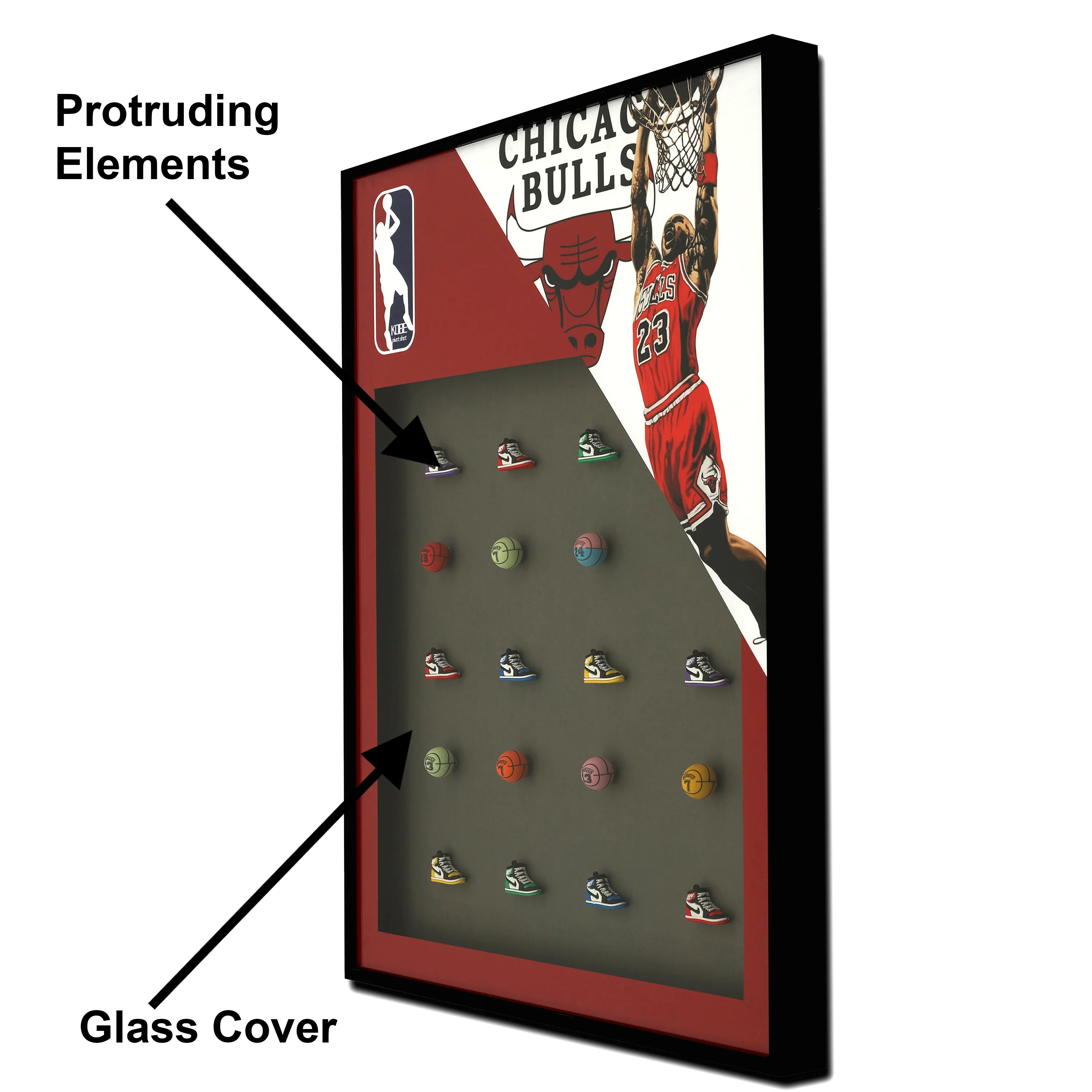 Michael Jordan Chicago Bulls Shadow Box - Image 3