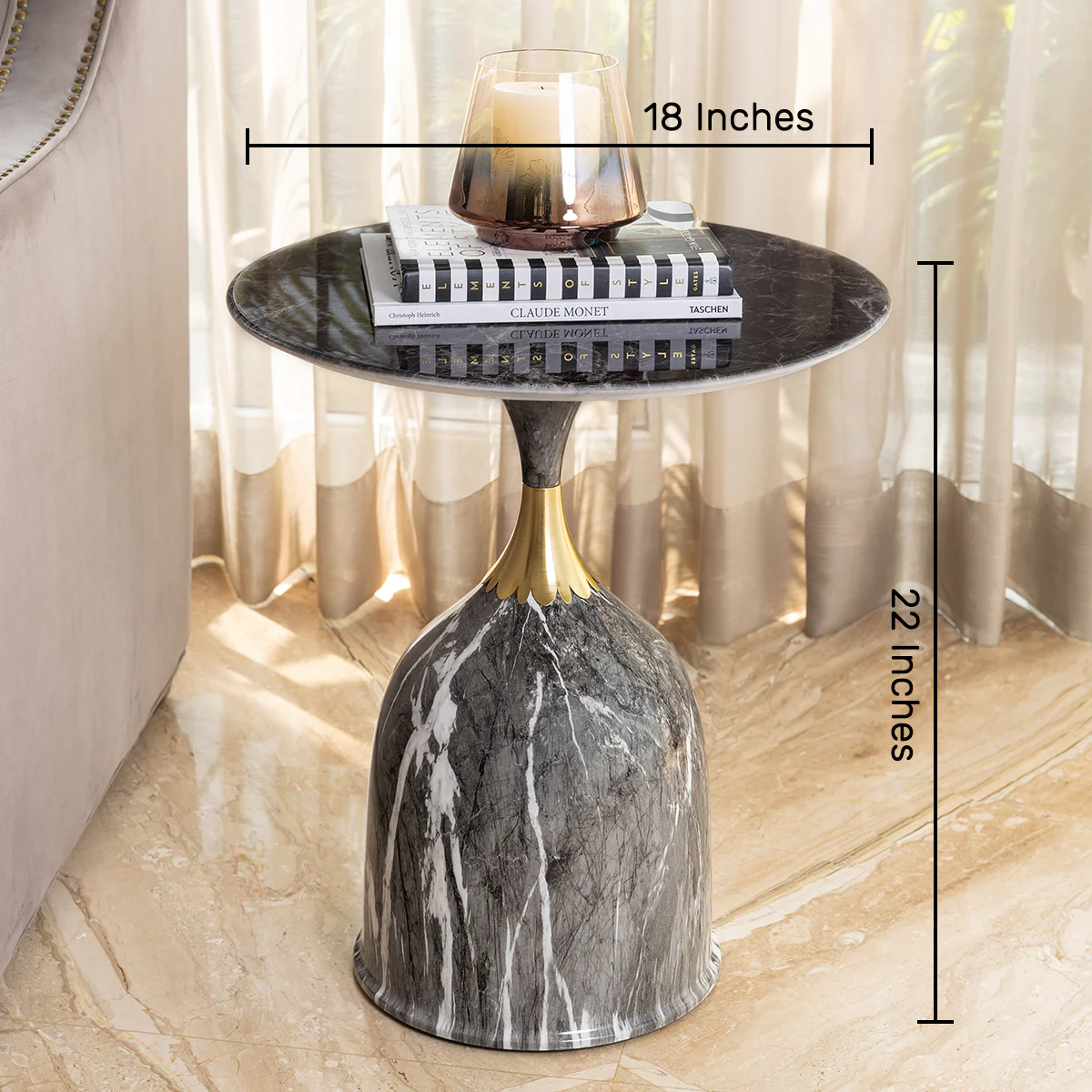 Midnight Splendor Side Table For Living Room - Image 3
