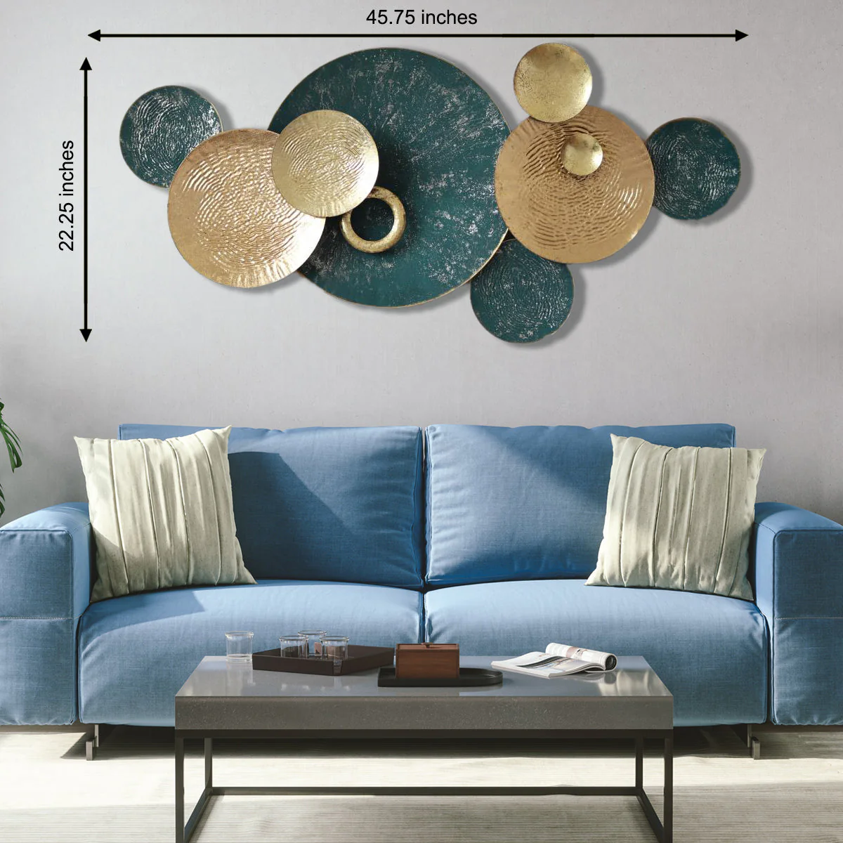The Green Asteroid Metallic Wall Art Panel - Image 2