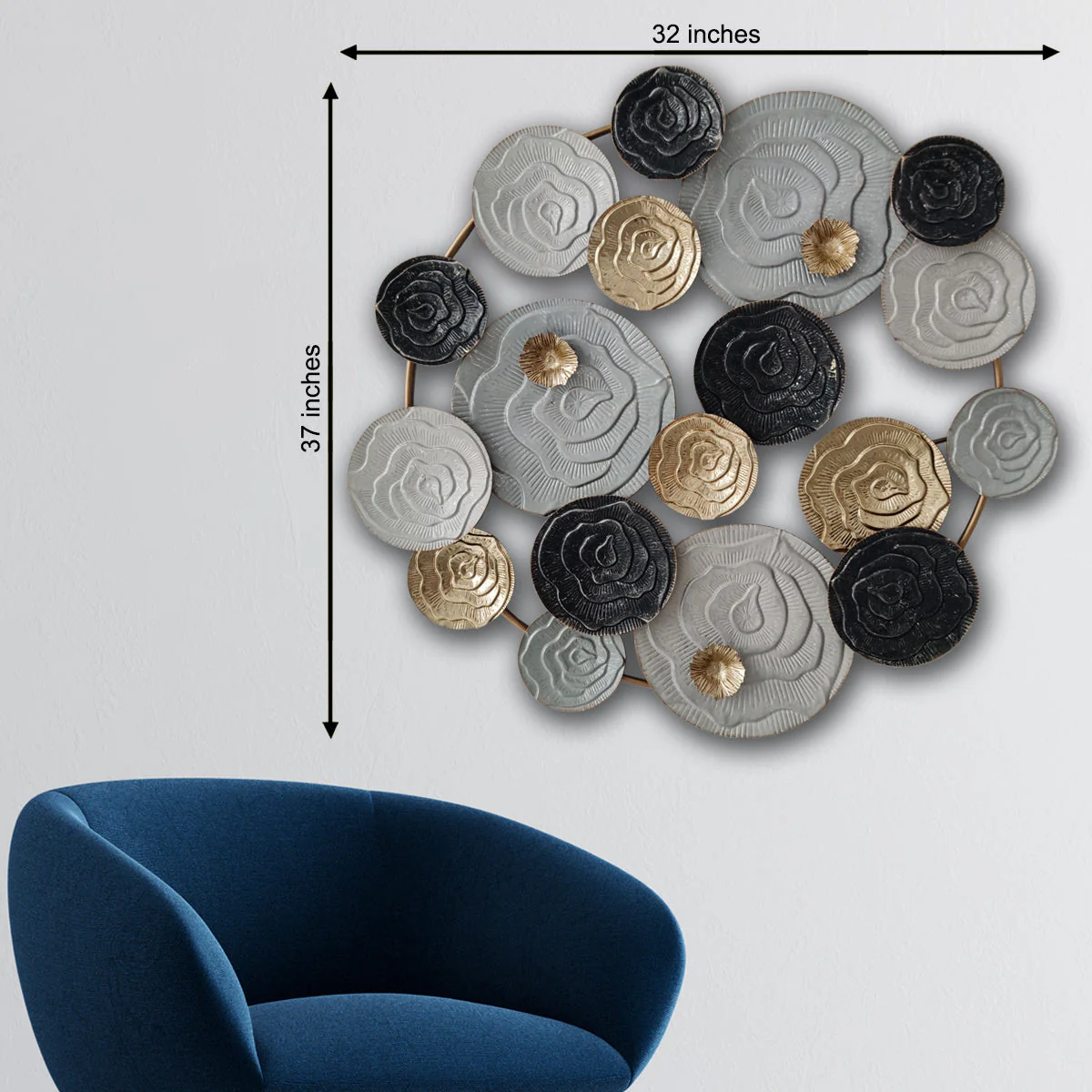 Muscat Circular Discs Wall Decoration Metal Art for Wall - Image 3