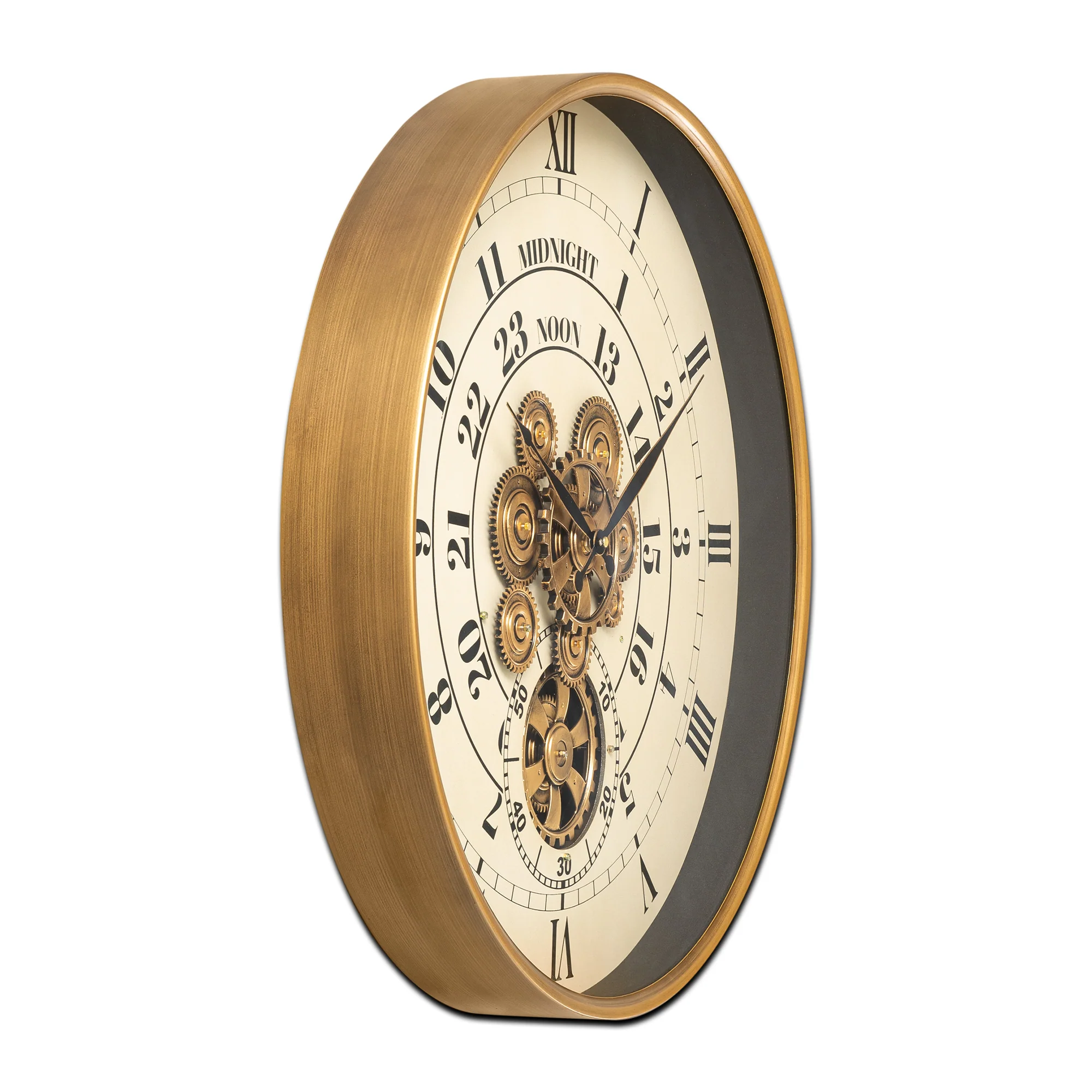 Mystic Motion Luxury Designer Watches Wall Clock For Living Room With Moving Gear Mechanism Buy Wall Clock Online - Big (White) (Steel Body) - Image 4