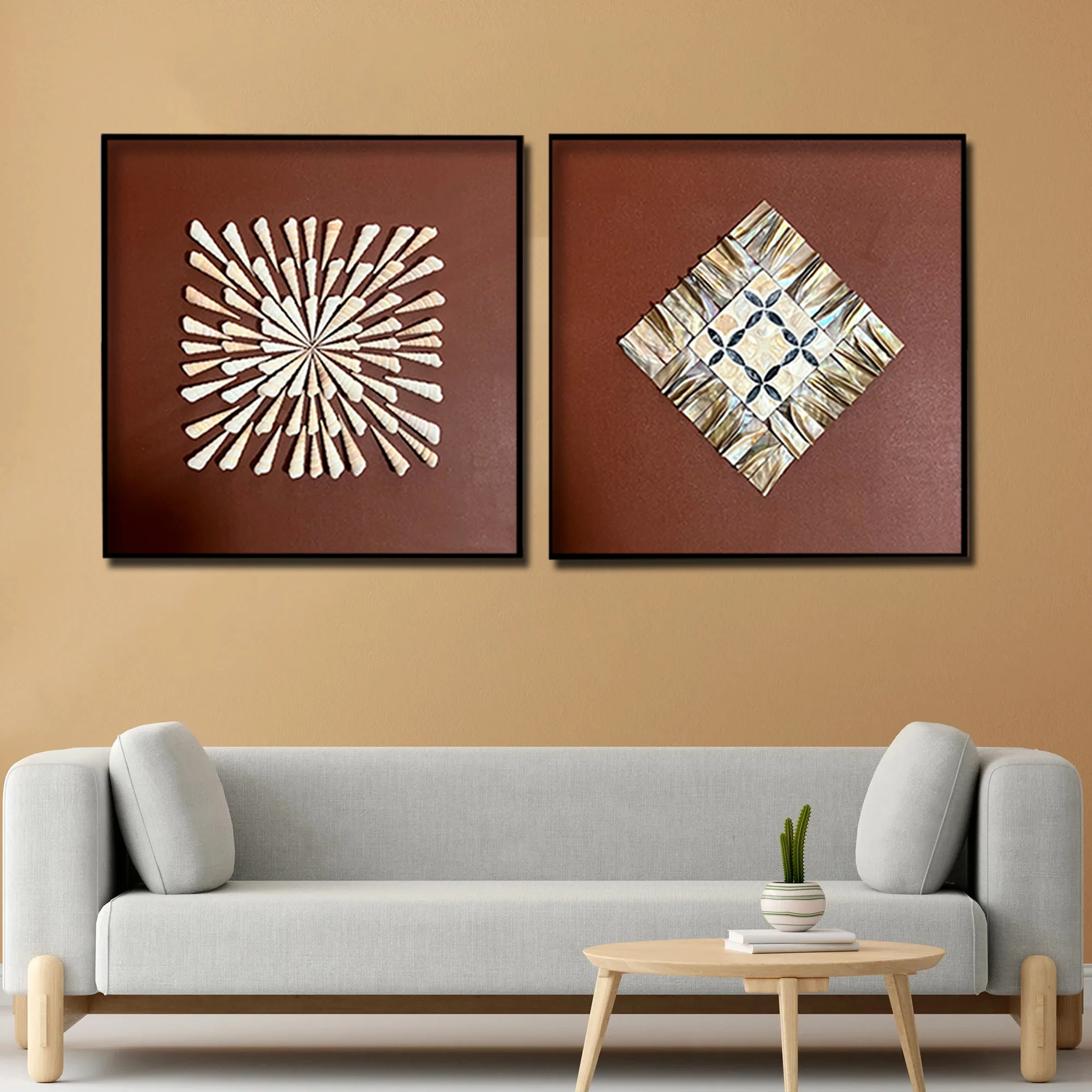 Mystic Shells Wall Decor Shadow Box & Item for Home Decoration