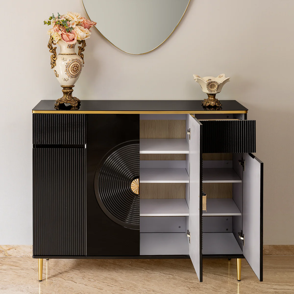 Night Crest Storage and Console Table for Home & Crockery Storage Cabinet - Image 3