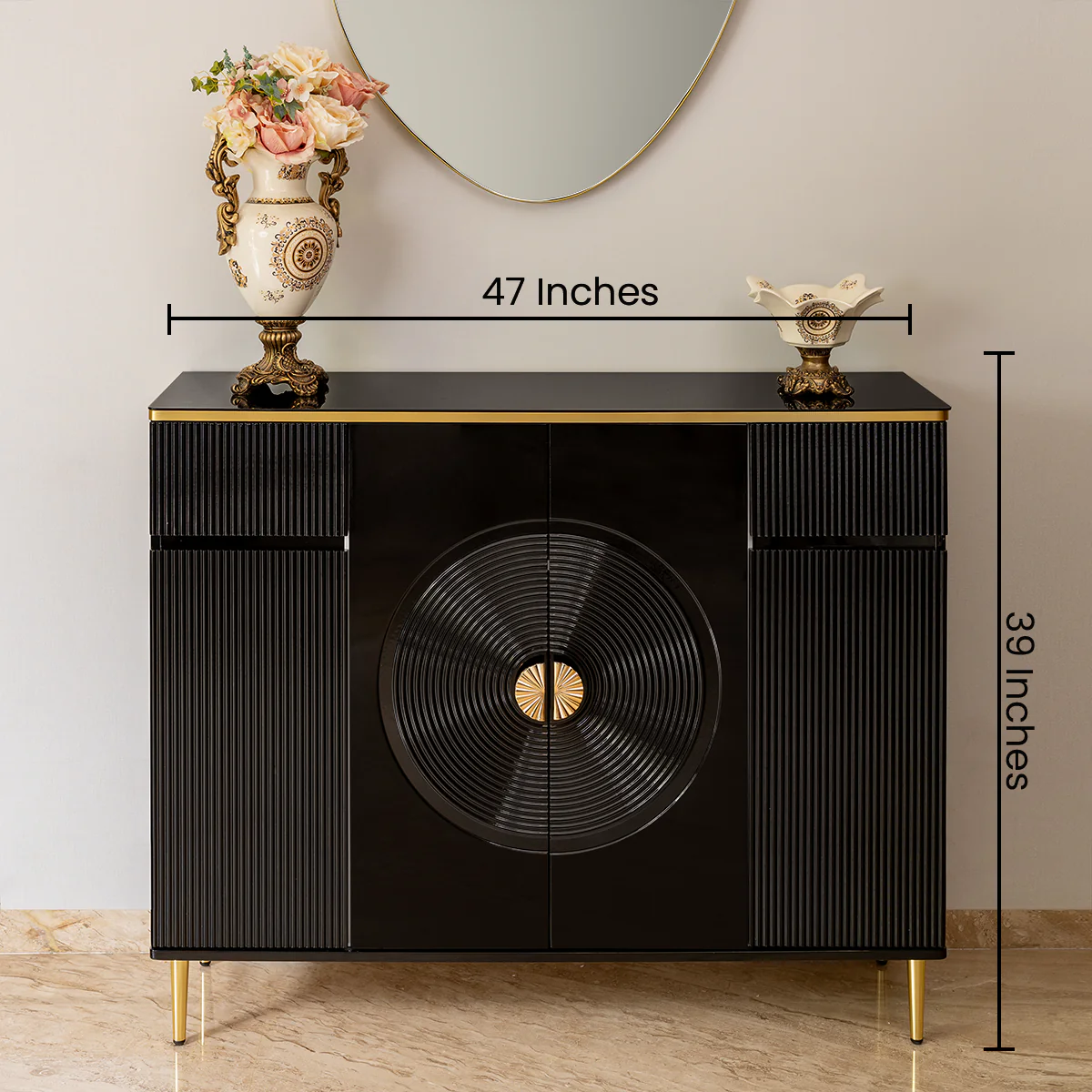 Night Crest Storage and Console Table for Home & Crockery Storage Cabinet - Image 4