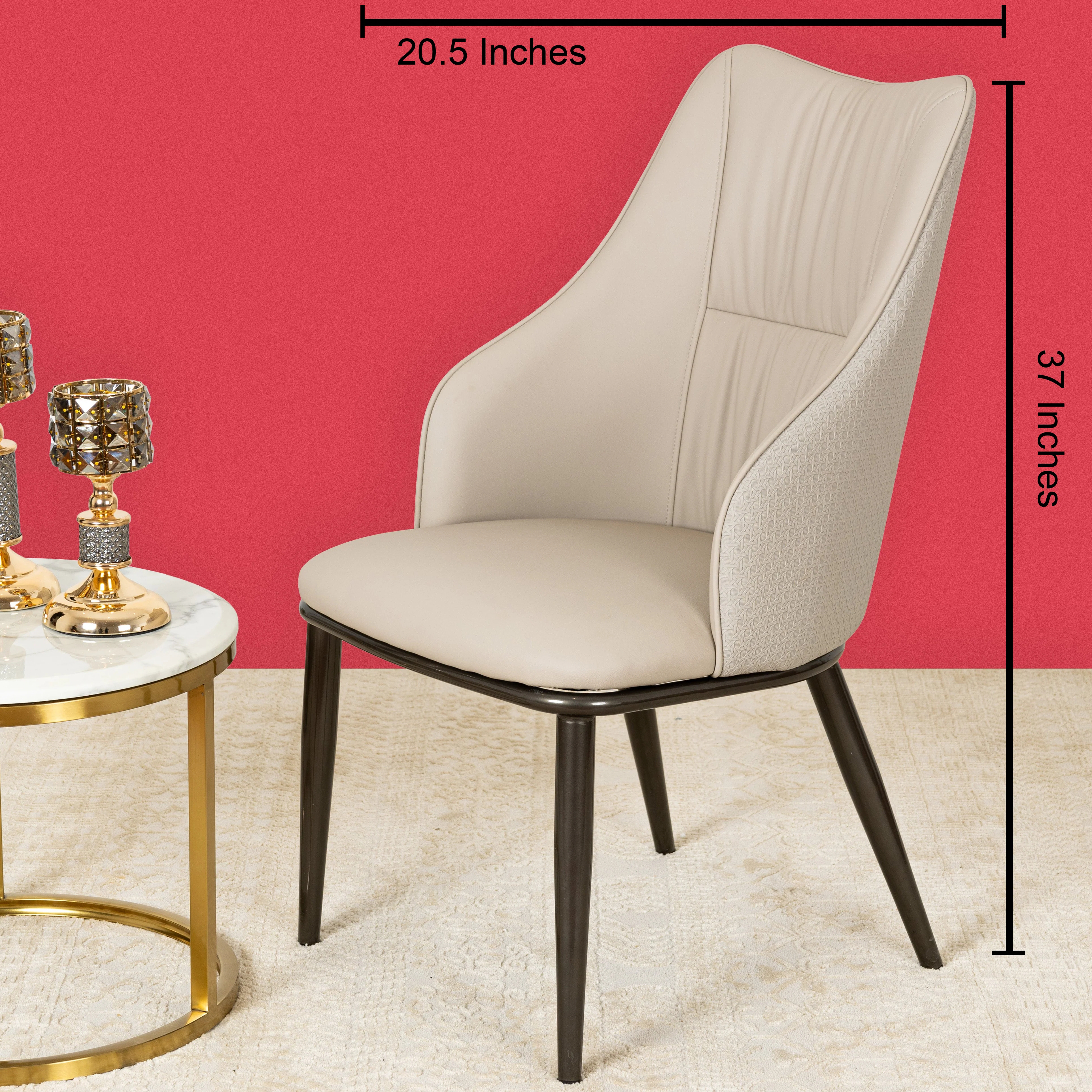 Noble Sanctuary Metal Dining Chair - Off White - Image 2