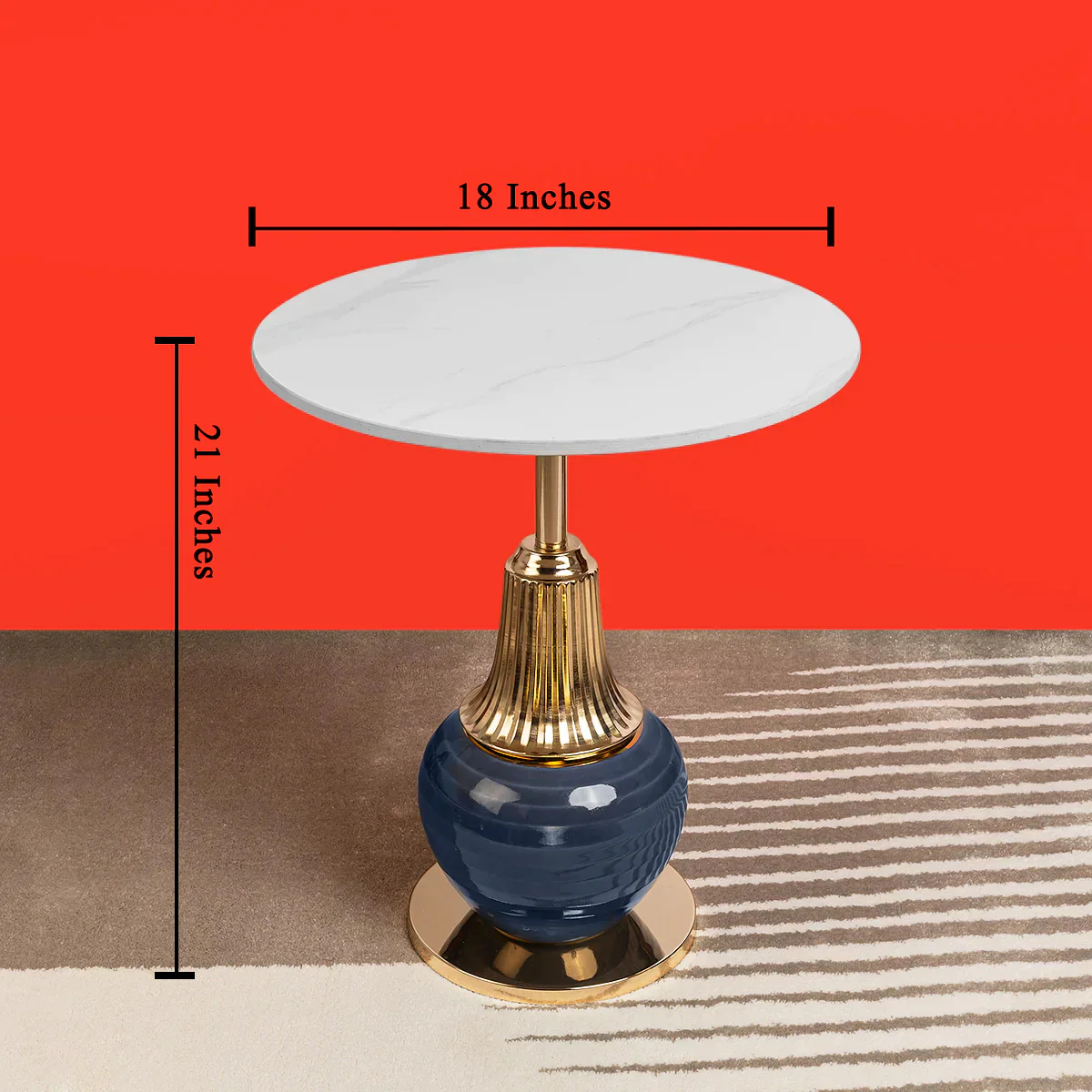 Obsidian Elegance Accent Side Table - Image 3