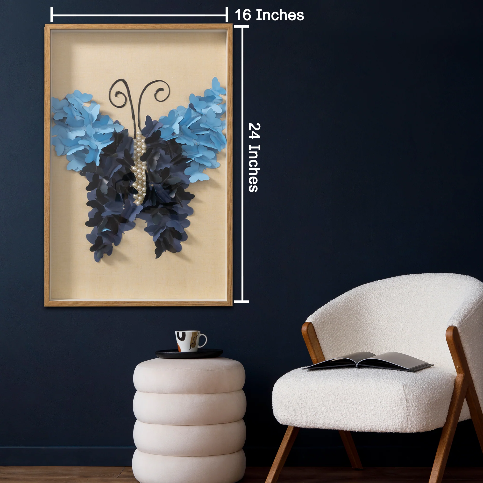 Oceanic Butterfly Shadow Box and Wall decoration item - Image 2
