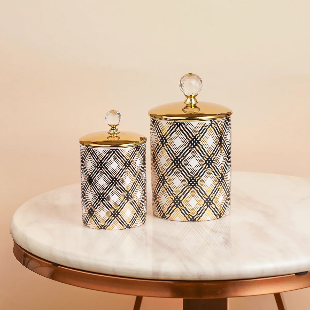 Ombré Patterned Storage & Decorative Jar - Set of 2 - Image 3