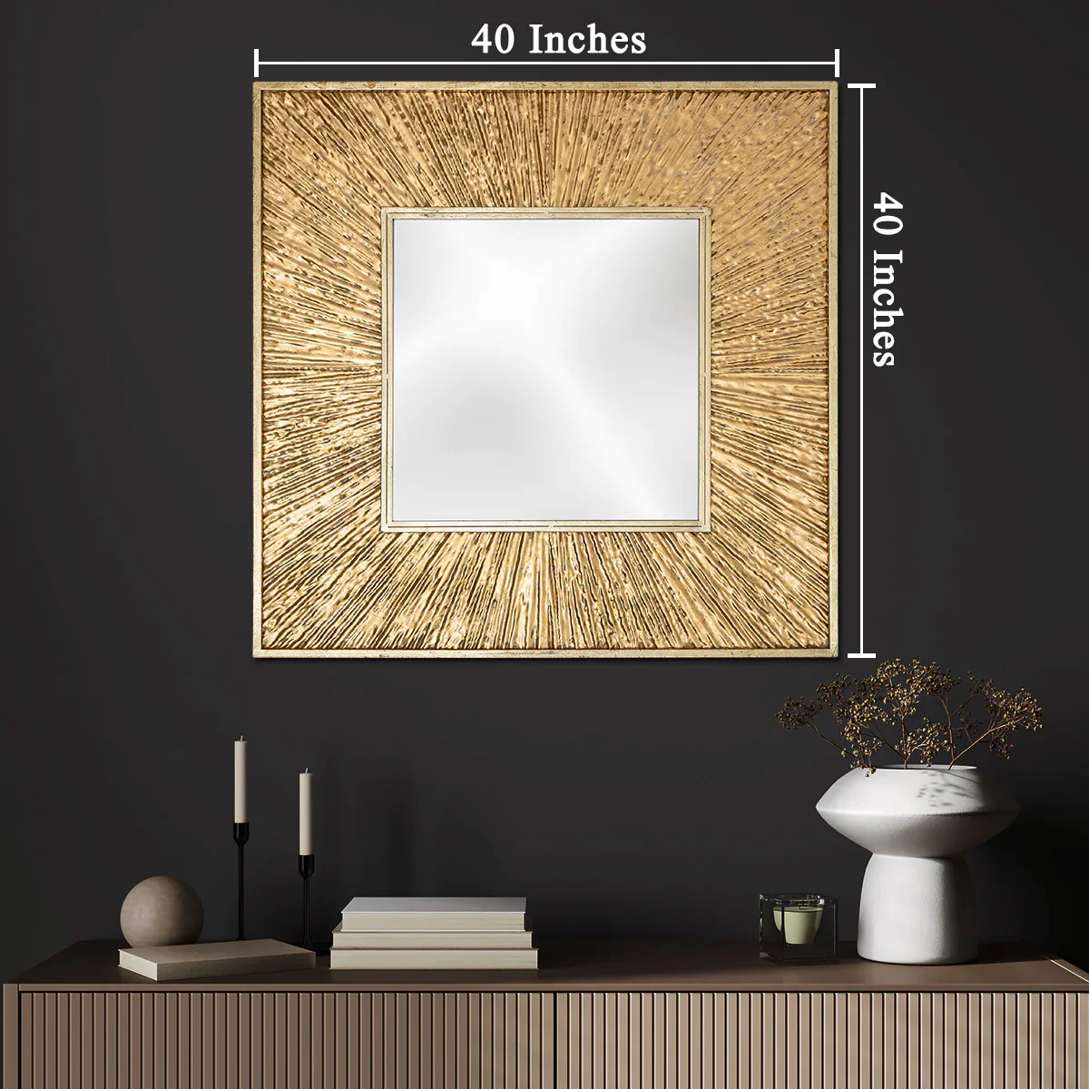 Opulent Verve Decorative Mirror For Living Room - Image 3
