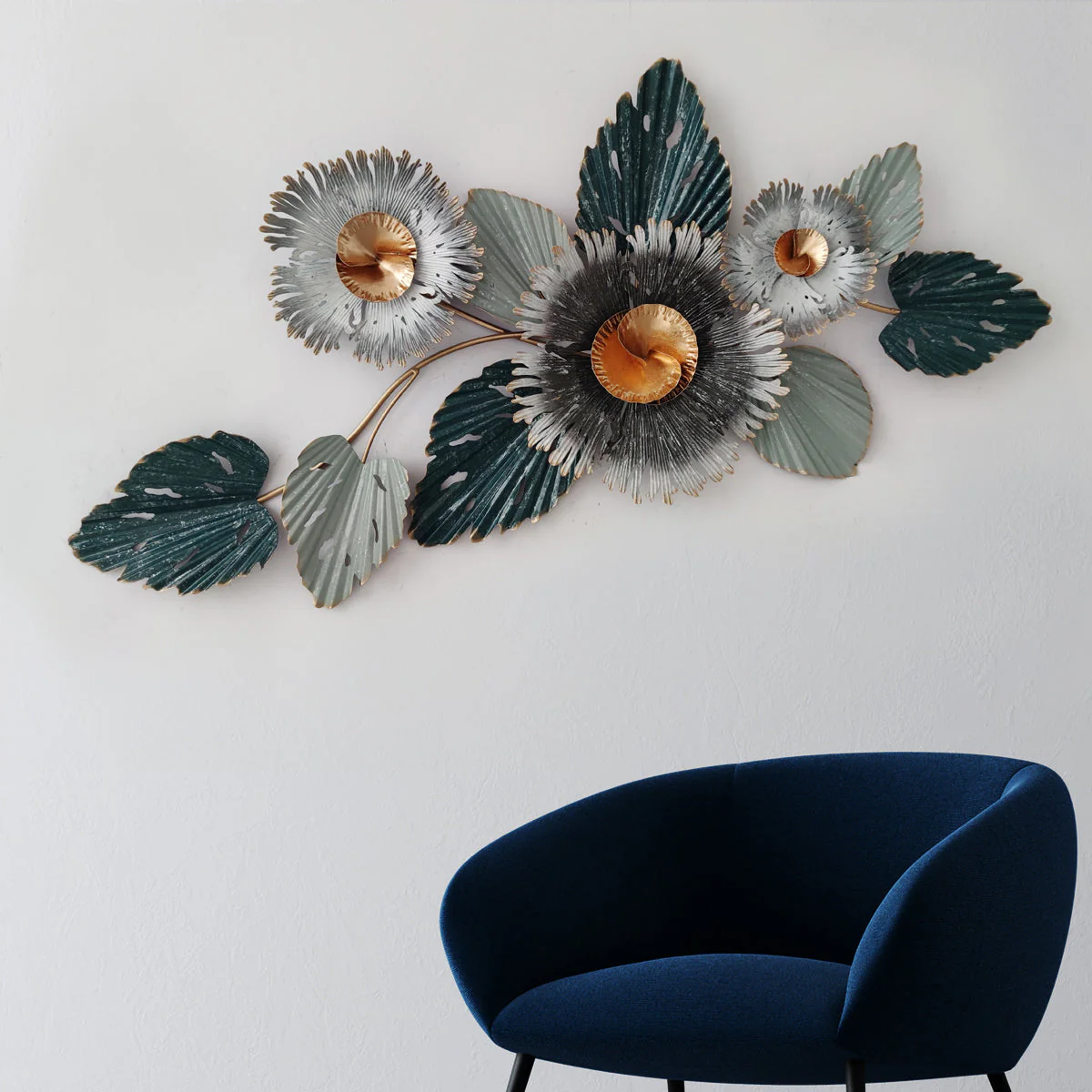 Palmero Floral Arrangment Metal Wall Decor - Image 4