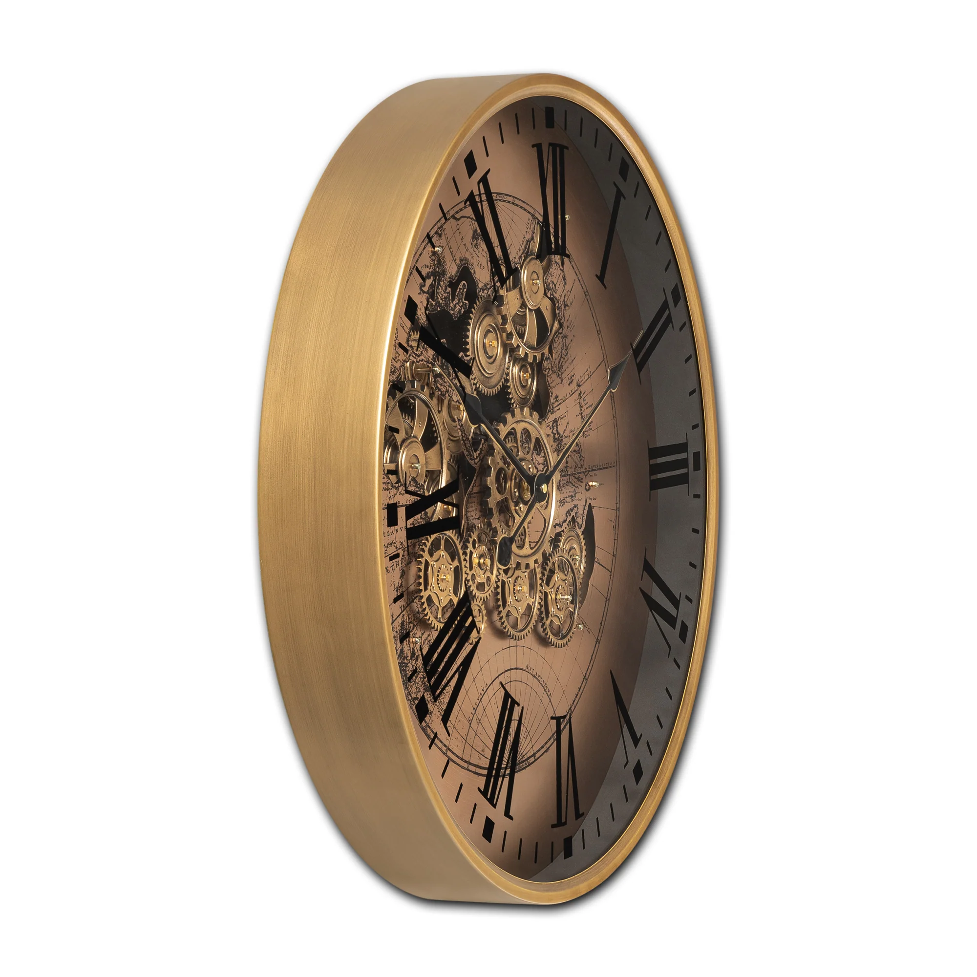 Phantom Dial Luxury Designer Watches Wall Clock For Living Room With Moving Gear Mechanism Buy Wall Clock Online - Big (Rose Gold) (Steel Body) - Image 4