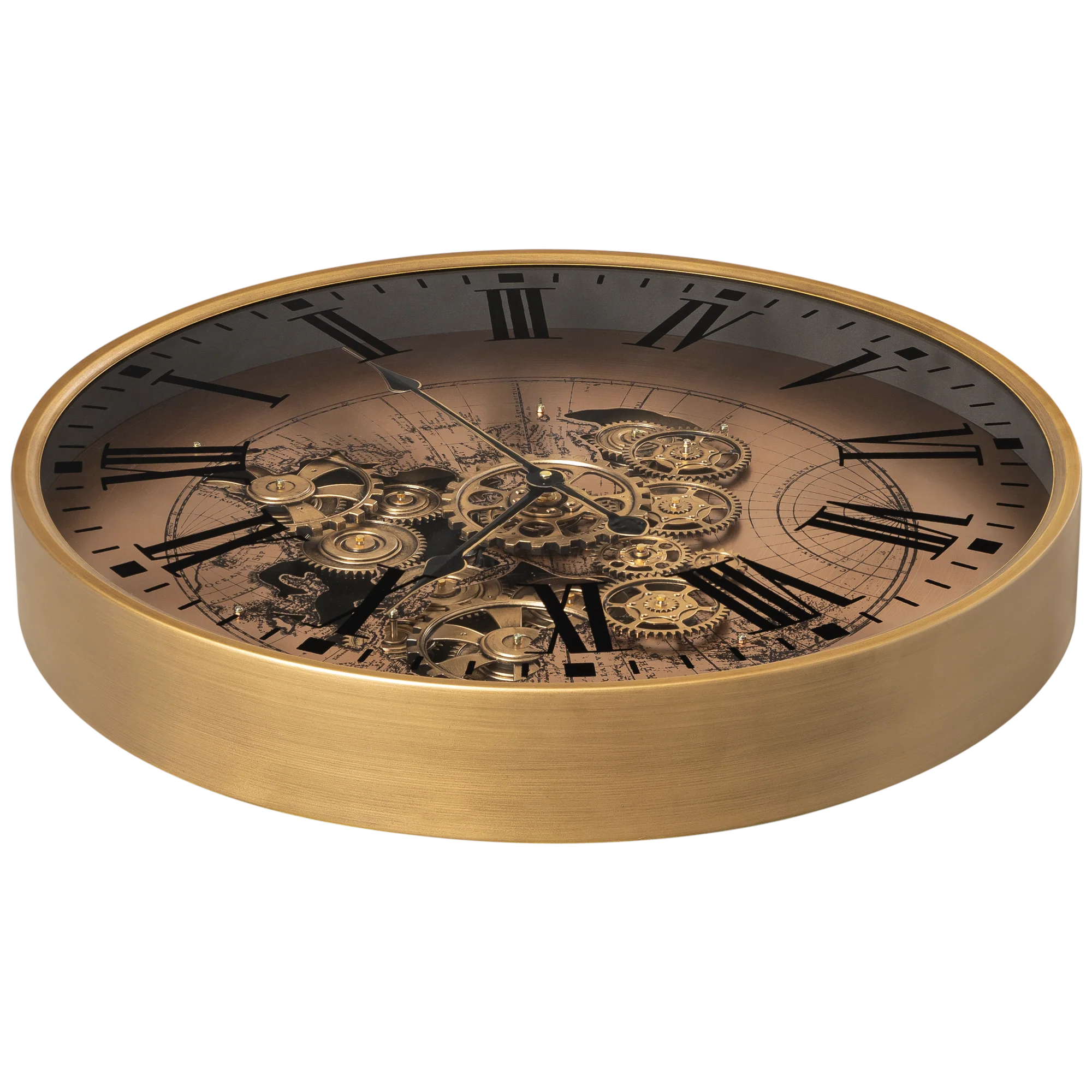 Phantom Dial Luxury Designer Watches Wall Clock For Living Room With Moving Gear Mechanism Buy Wall Clock Online - Big (Rose Gold) (Steel Body) - Image 5