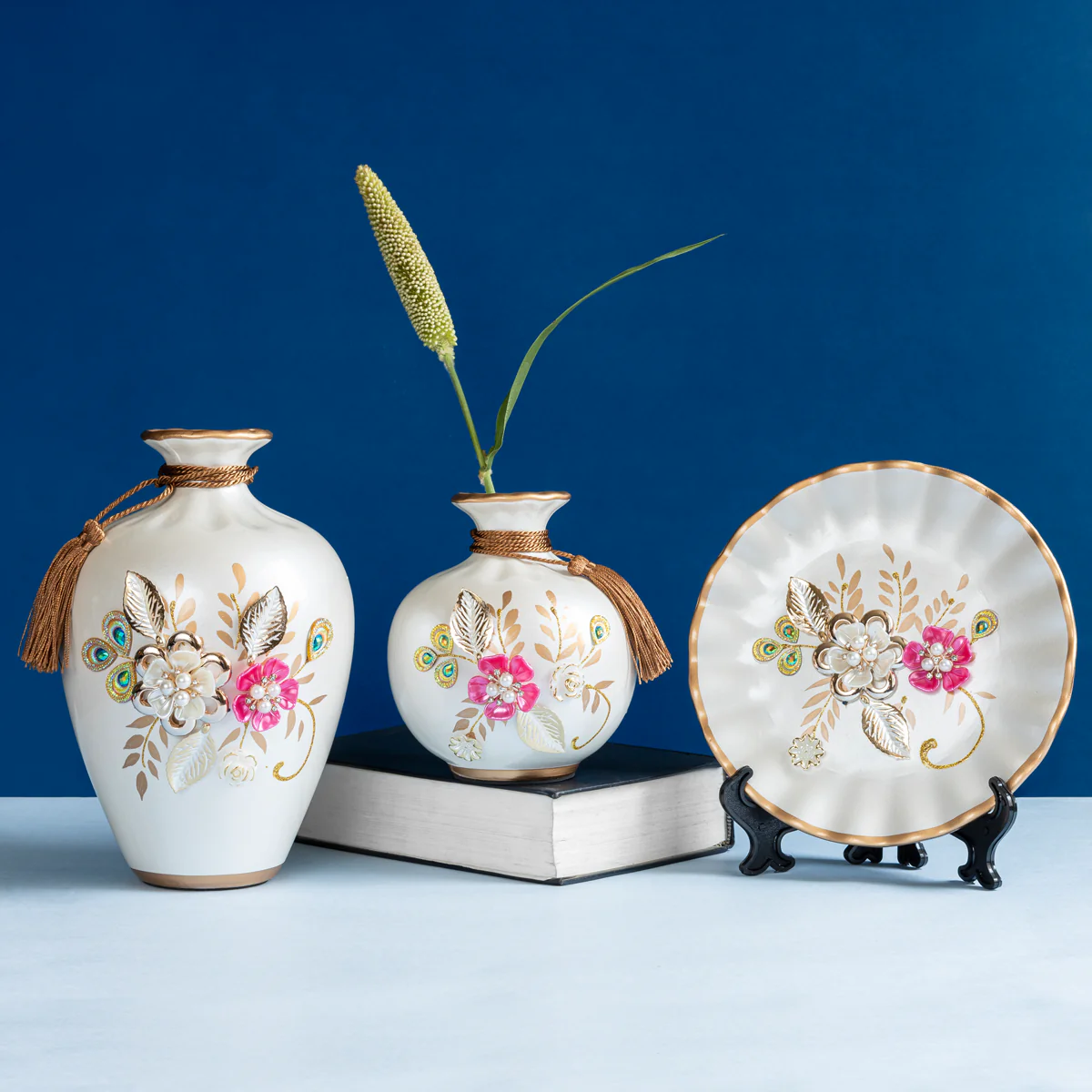 Pretty in Pink Decorative Vases and Showpieces - Set of Three
