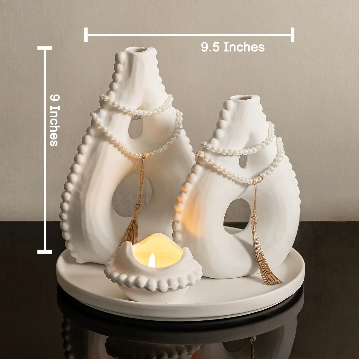 Radiance Pearl Vase & Candle Stand & Item for Home Decoratioin - Image 2