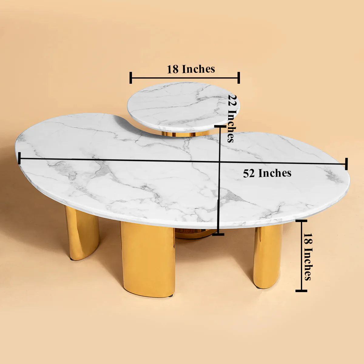 Radiant Rendezvous Centre Table - Set of 2 (Stainless Steel) - Image 4