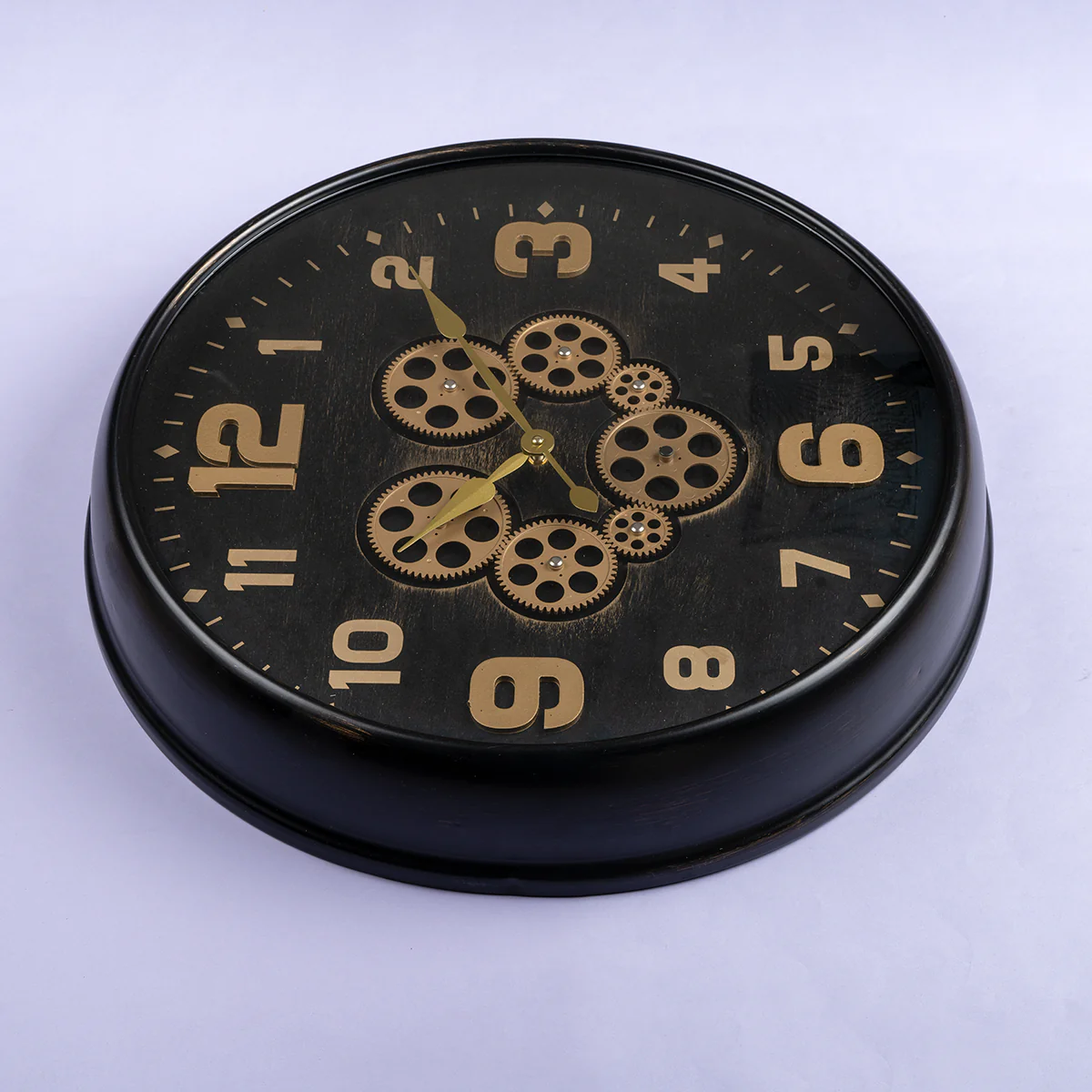 Roman Gear Wall Clock With Moving Gear Mechanism - Image 3