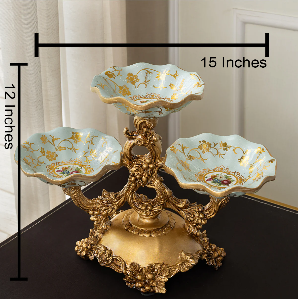 Royal Triflora Charm Decorative Showpiece & Serveware for Home - Image 3
