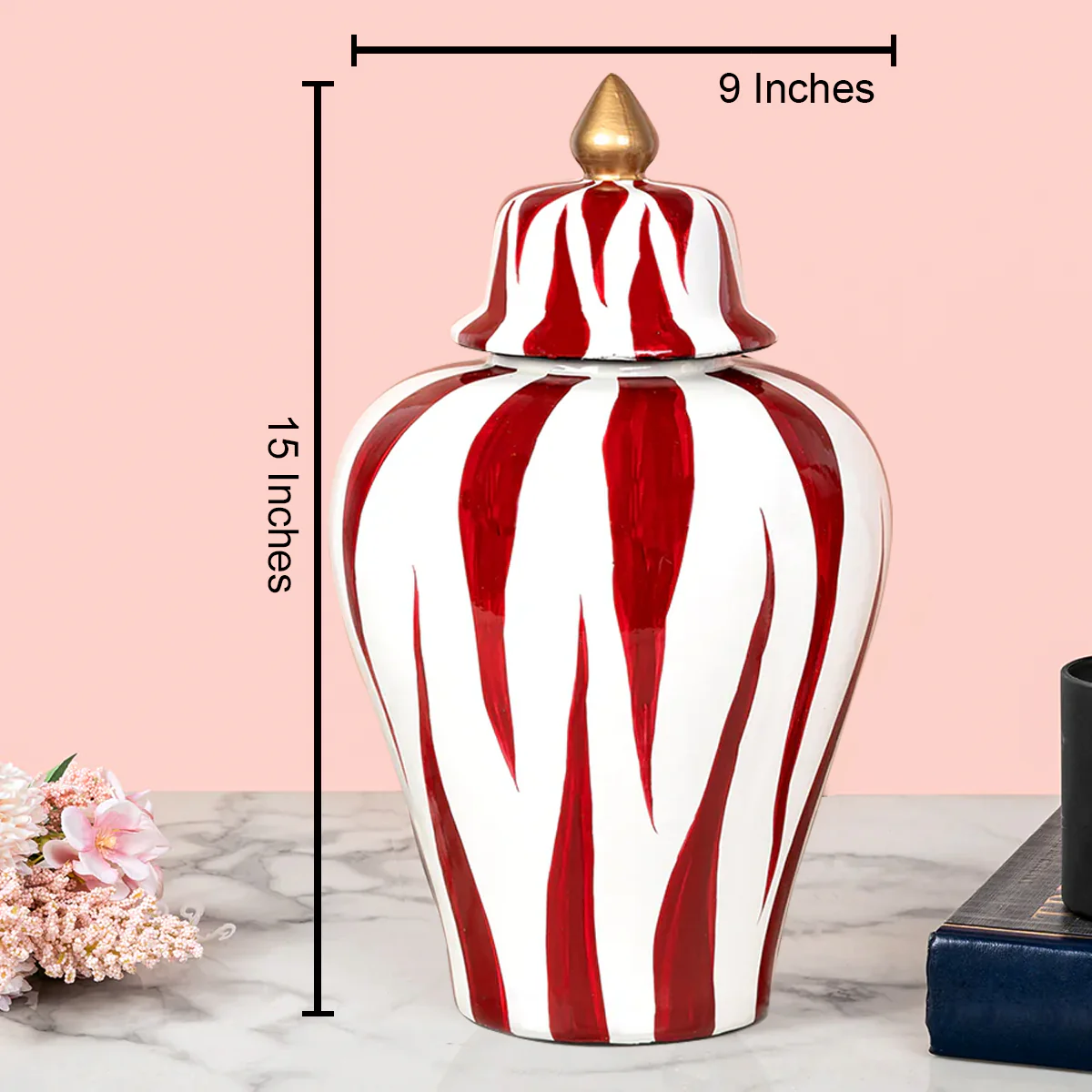Ruby Wave Ceramic Vases & Decorative Showpiece - Big - Image 2