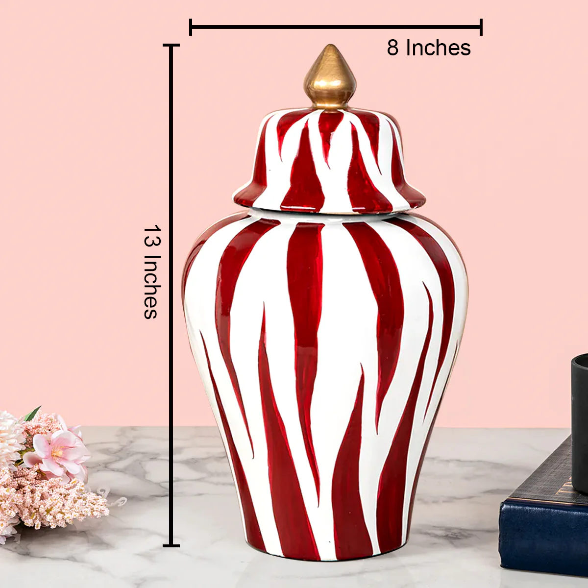 Ruby Wave Ceramic Vases & Decorative Showpiece - Medium - Image 2