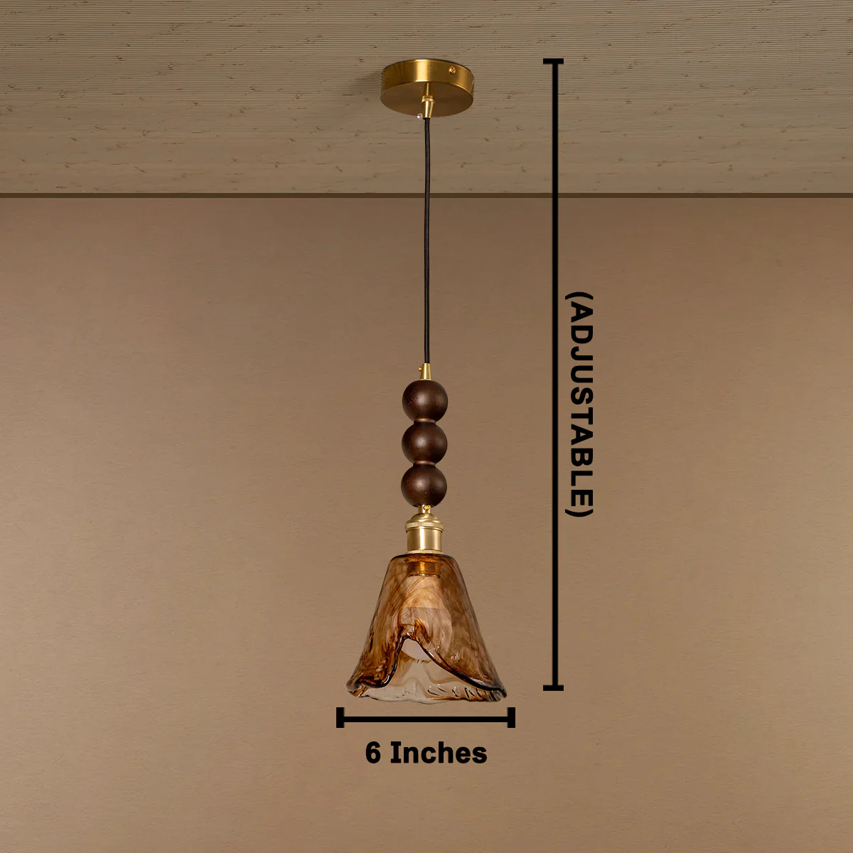 Rustic Flame Pendant Light For Living Room - Image 3