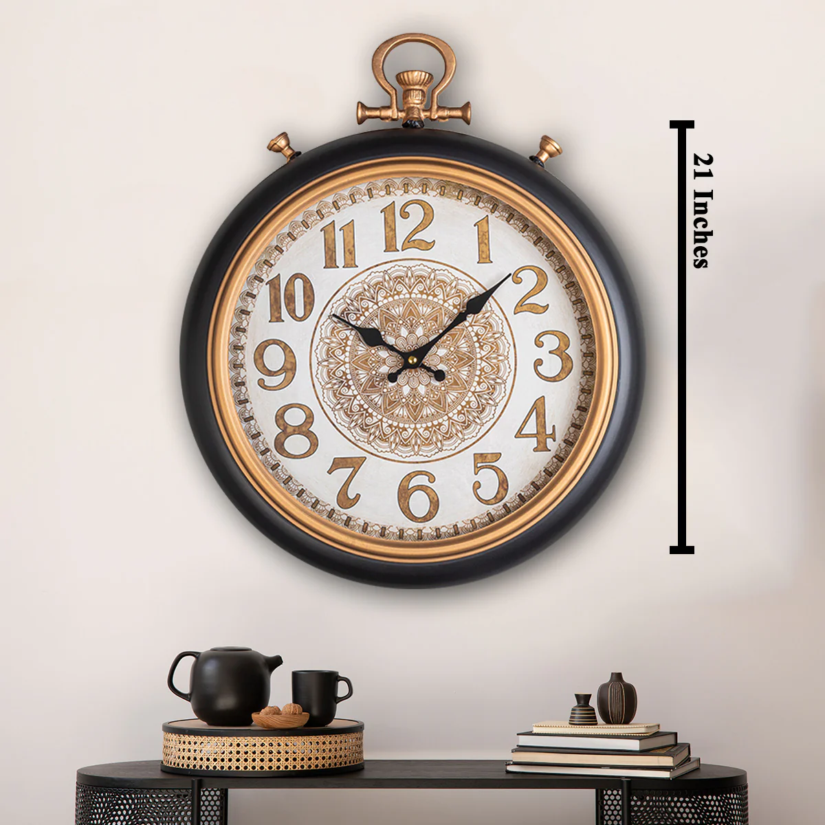 Rustic Gold Wall Clock - Image 2
