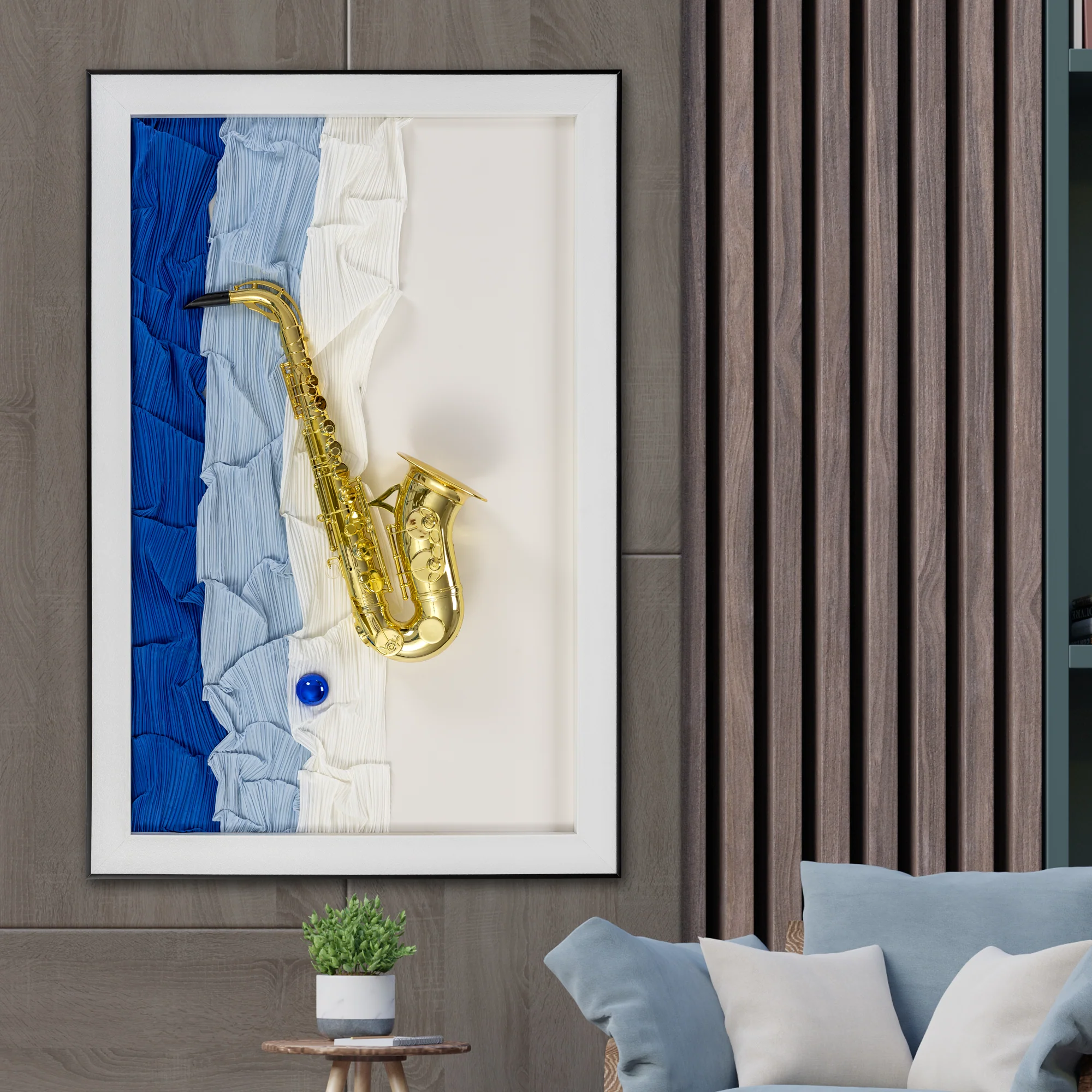 Saxophone Serenity Keep sake Pop Art Shadow Box