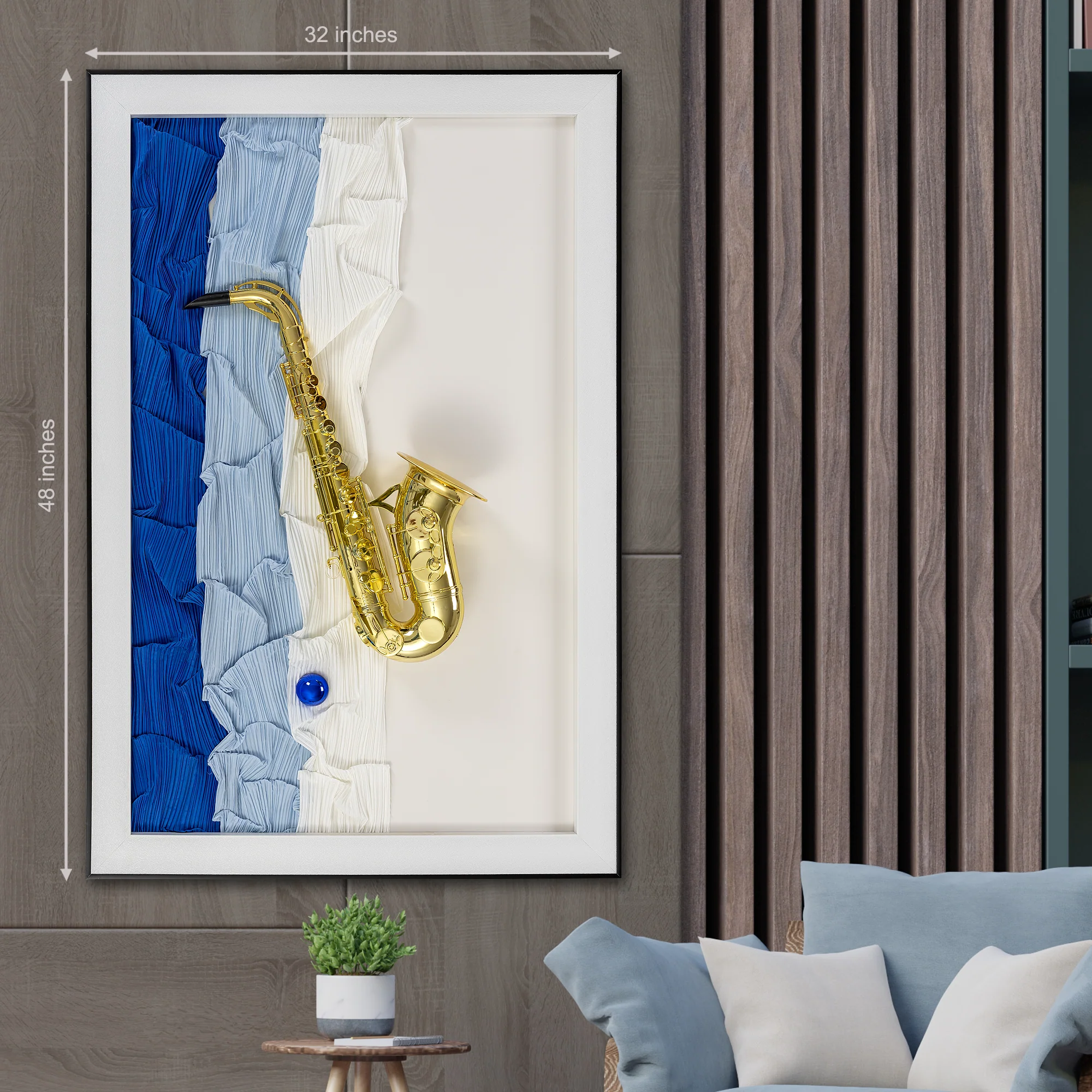 Saxophone Serenity Keep sake Pop Art Shadow Box - Image 2