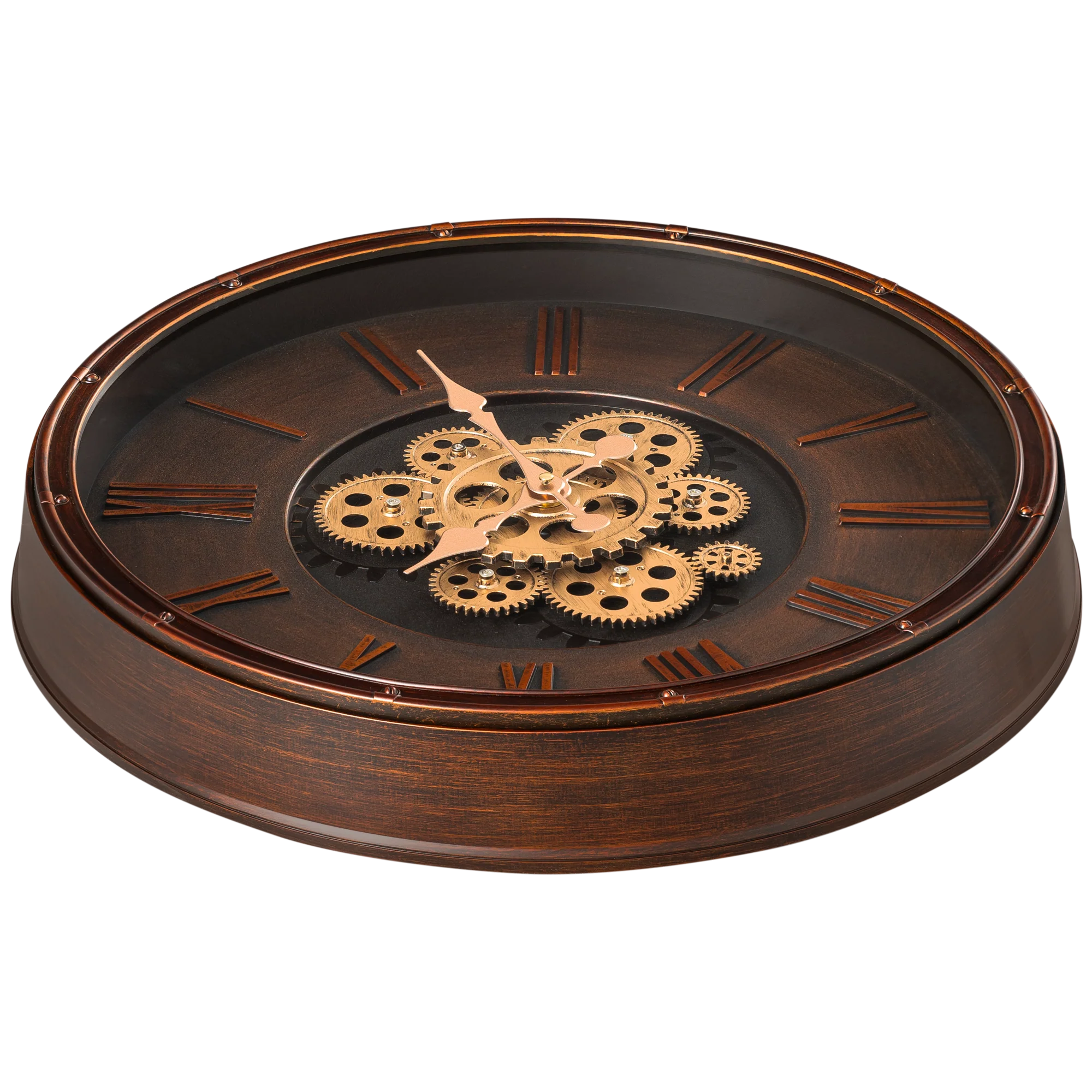 Second Sight Luxury Designer Wall Clocks for the Home With Moving Gear Mechanism Buy Wall Clock Online (Bronze) - Image 5