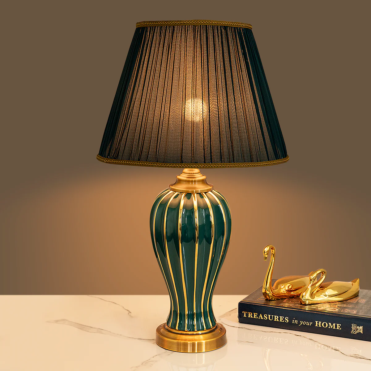Serene Glow Ceramic Table Lamp - Image 2