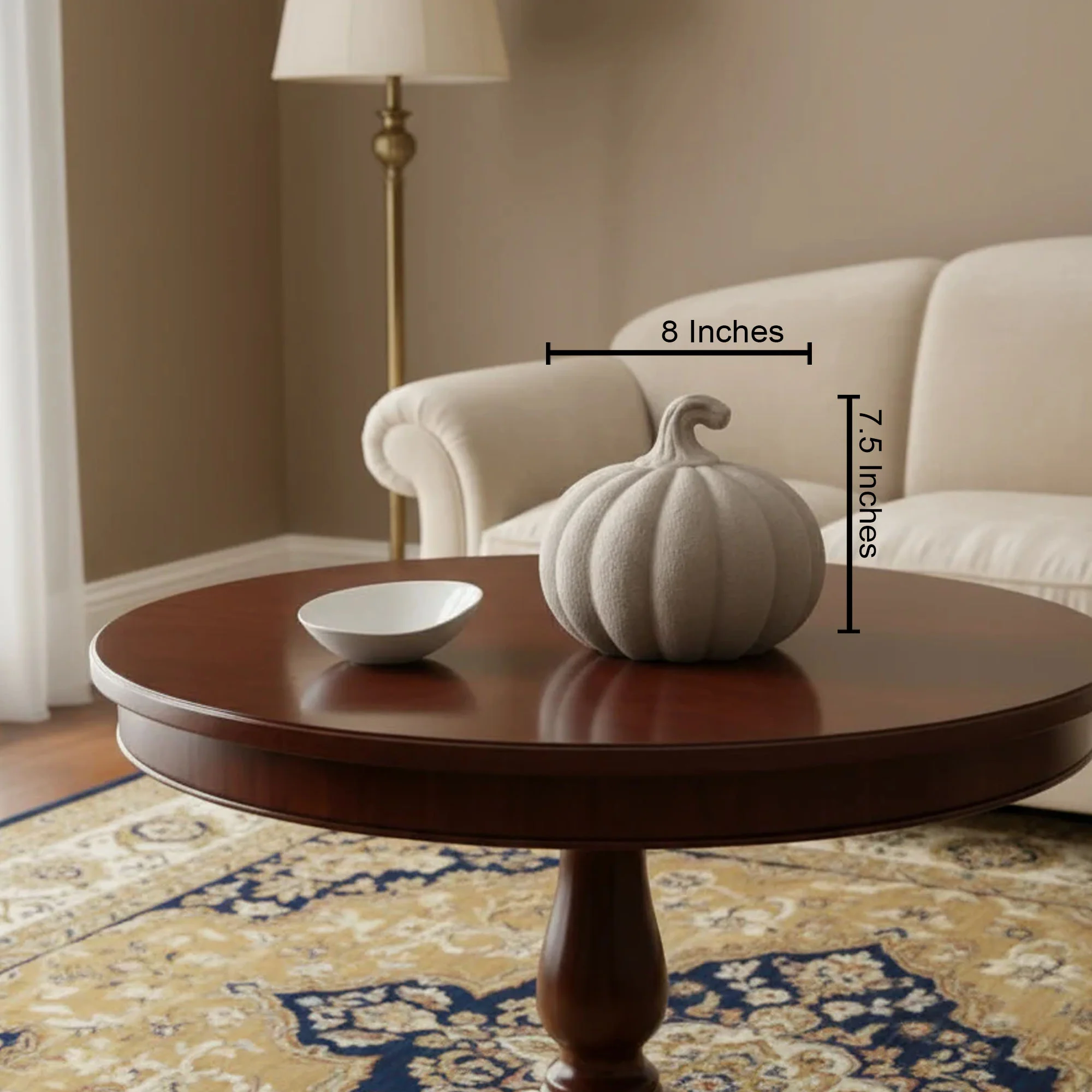 Serene Pumpkin Charm Ceramic table Showpiece for Home - Big - Image 2