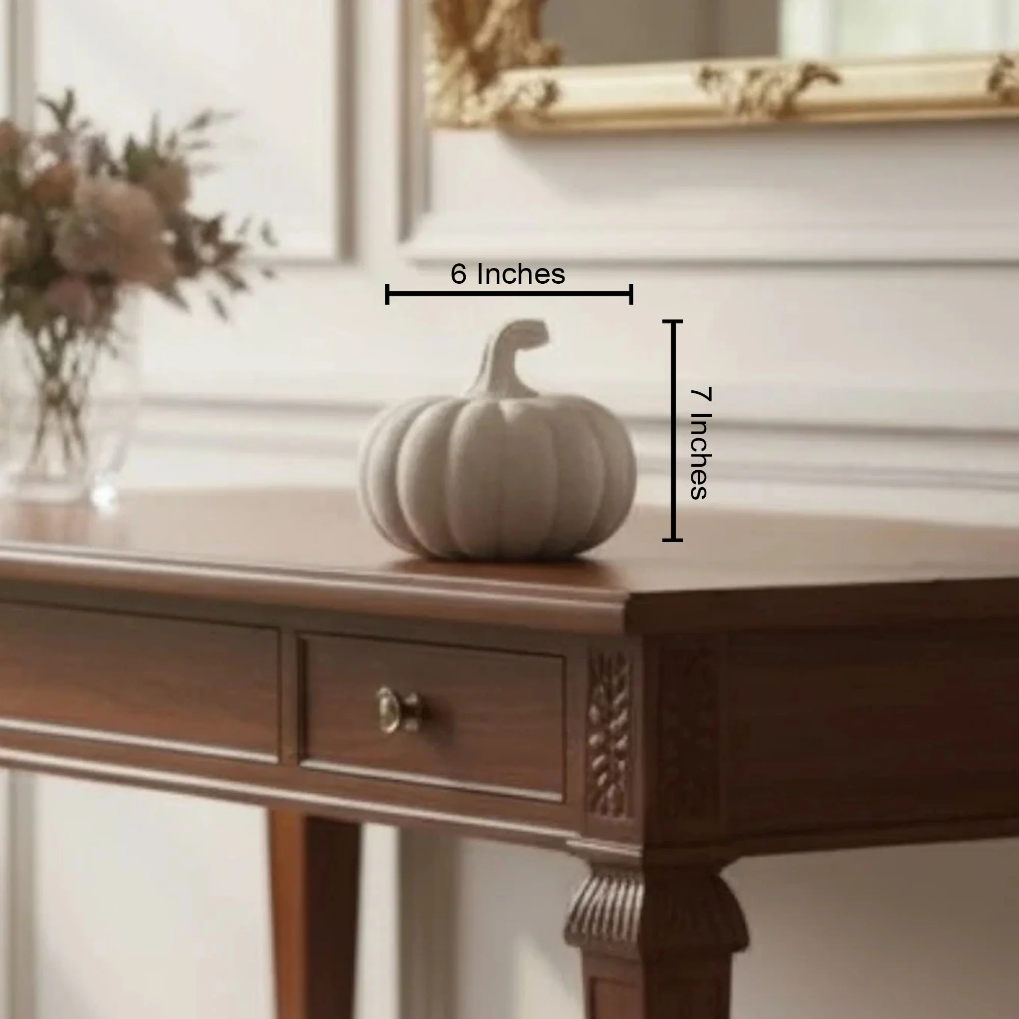 Serene Pumpkin Charm Ceramic table Showpiece for Home - Medium - Image 2
