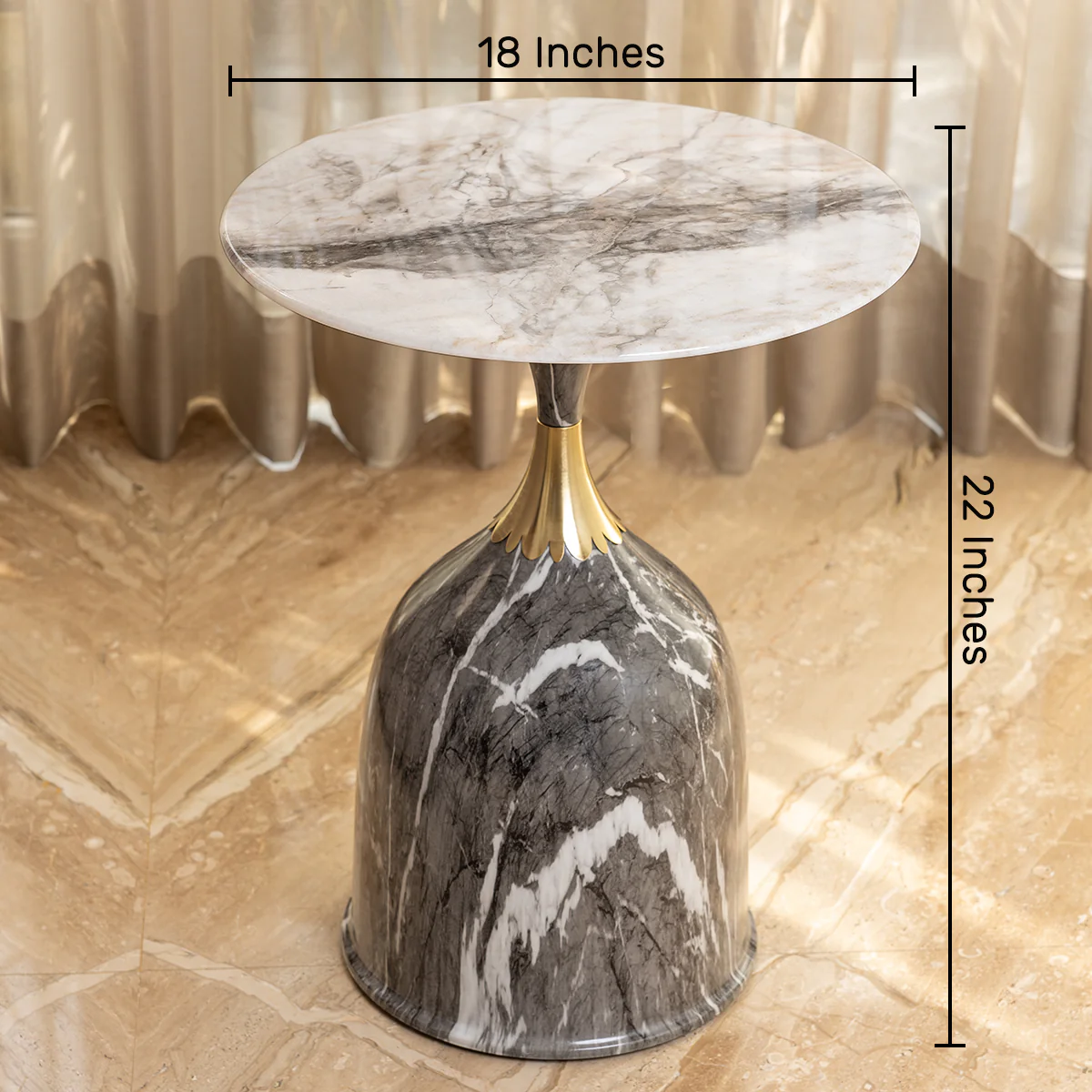 Shadow Luxe Accent Side Table For Living Room - Image 2