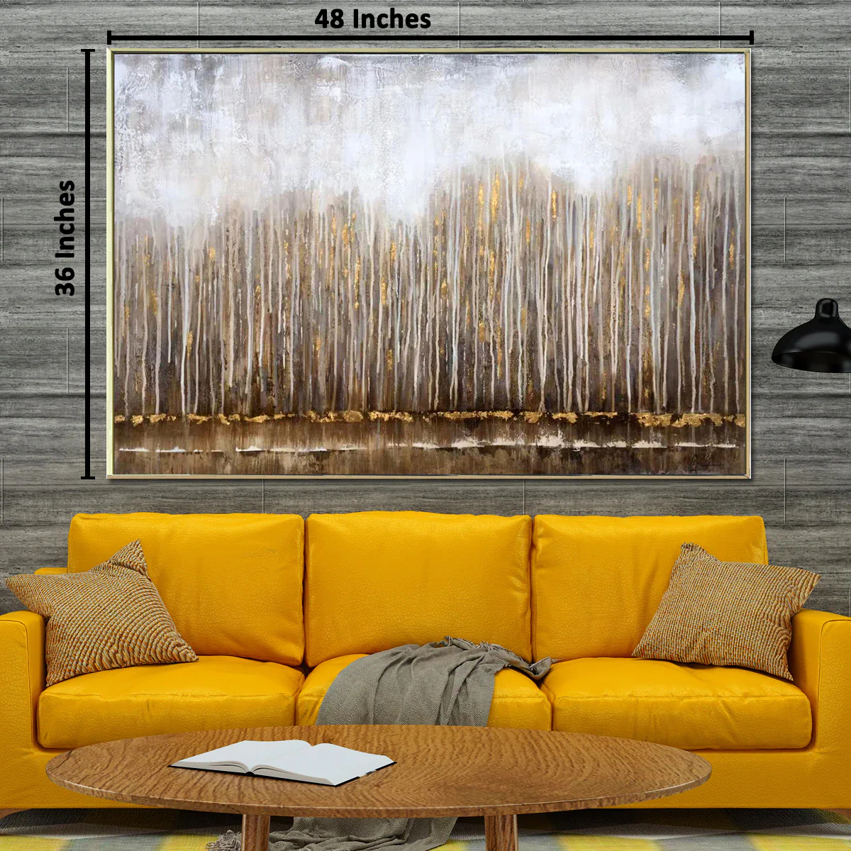 Spread your roots 100% Hand Painted Wall Painting (With Outer Floater Frame) - Image 2