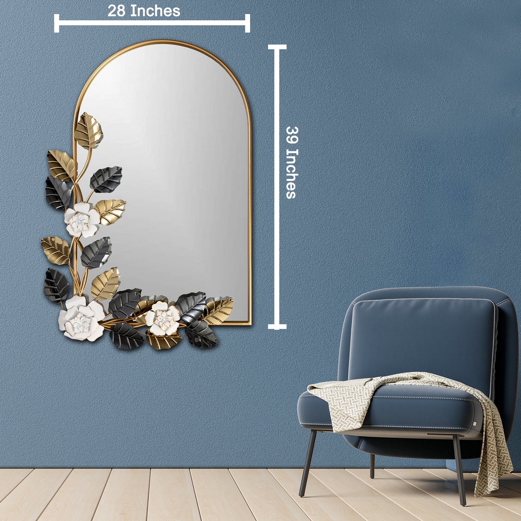 Sun Leaf Desinger Wall Mirror for Home - Image 3