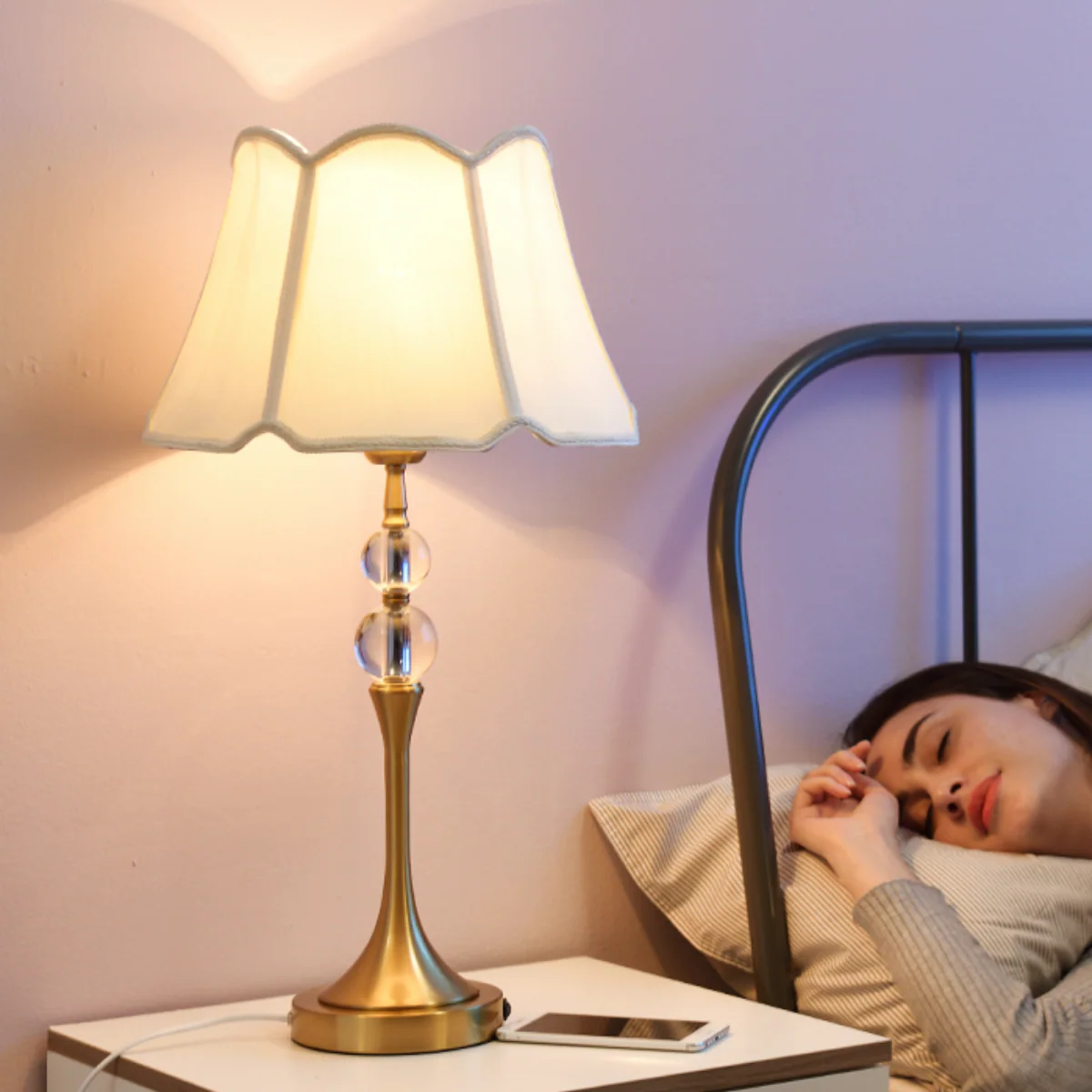 The Antique Victorian Stainless Steel Table Lamp - Image 6