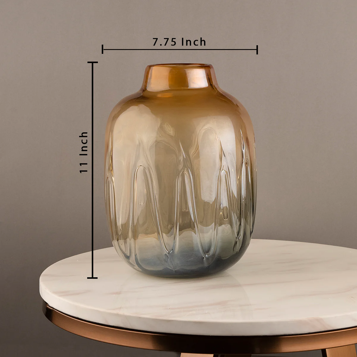 The Autumn Country Jar Handblown Glass Decorative Vase - Small - Image 3