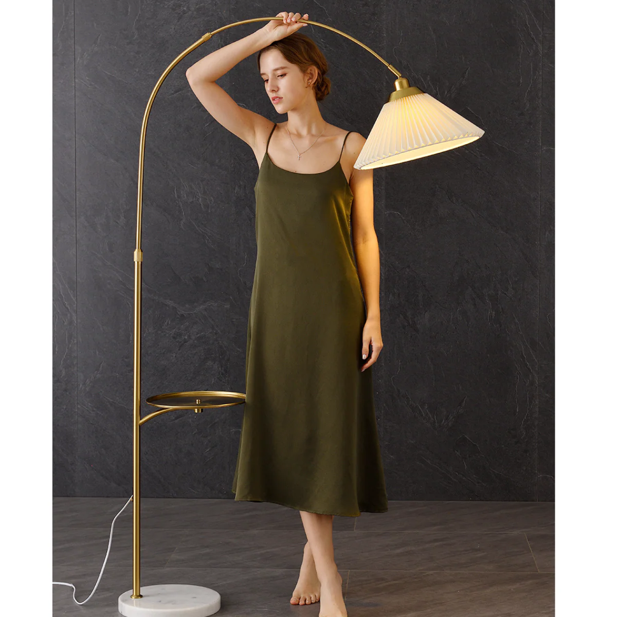 The Bay Area Arc Shaped Floor Lamp and Accent Table - Image 8