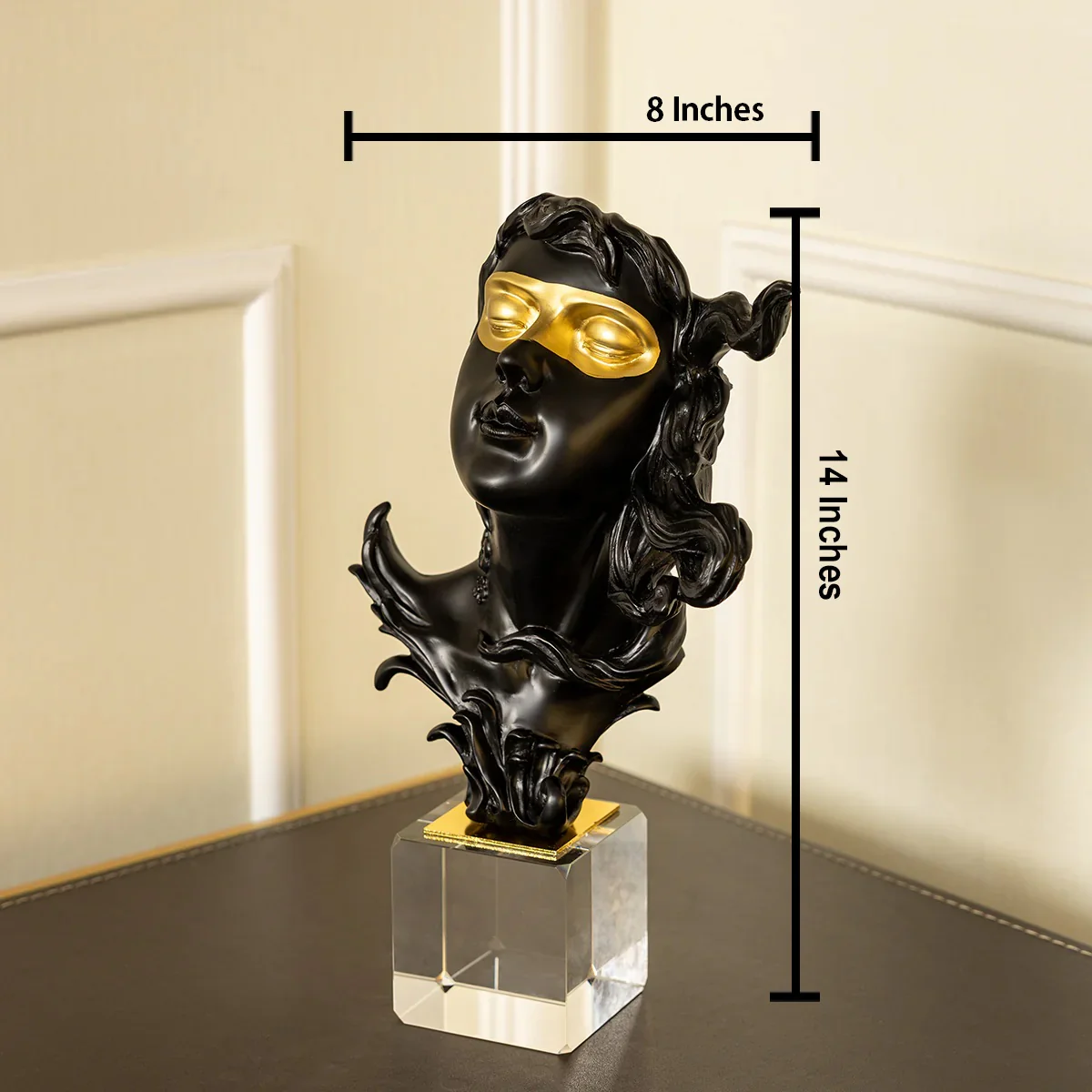 The Dreamer's Gaze Decorative Showpiece for Home Decor - Black - Image 2