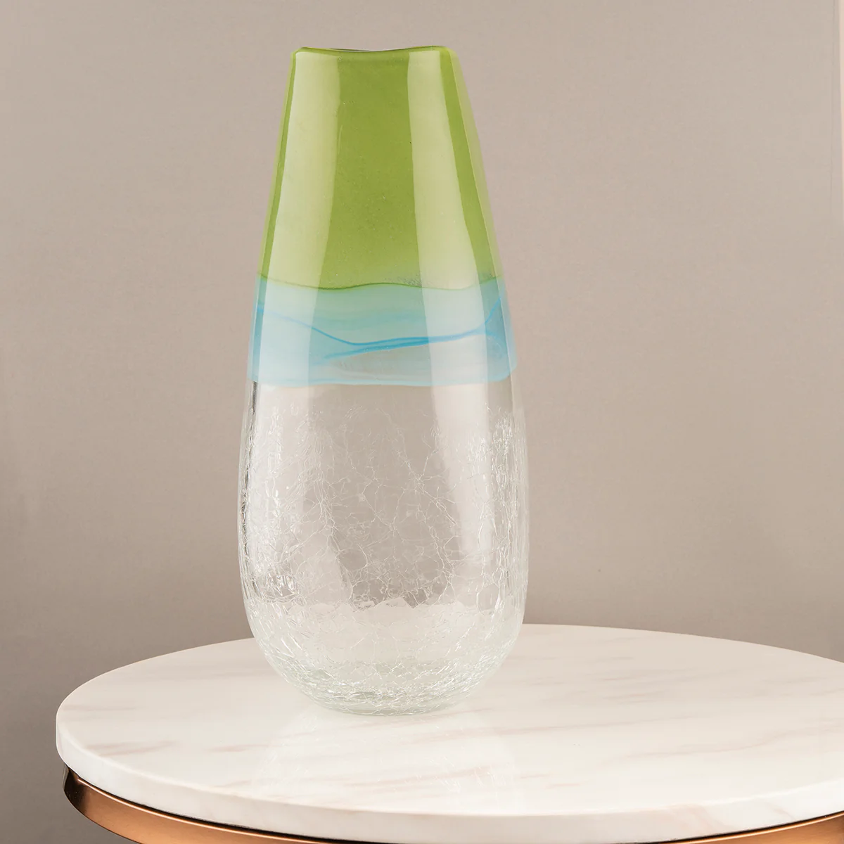 The Emerald Rainforest Handblown Glass Decorative Vase - Big - Image 3