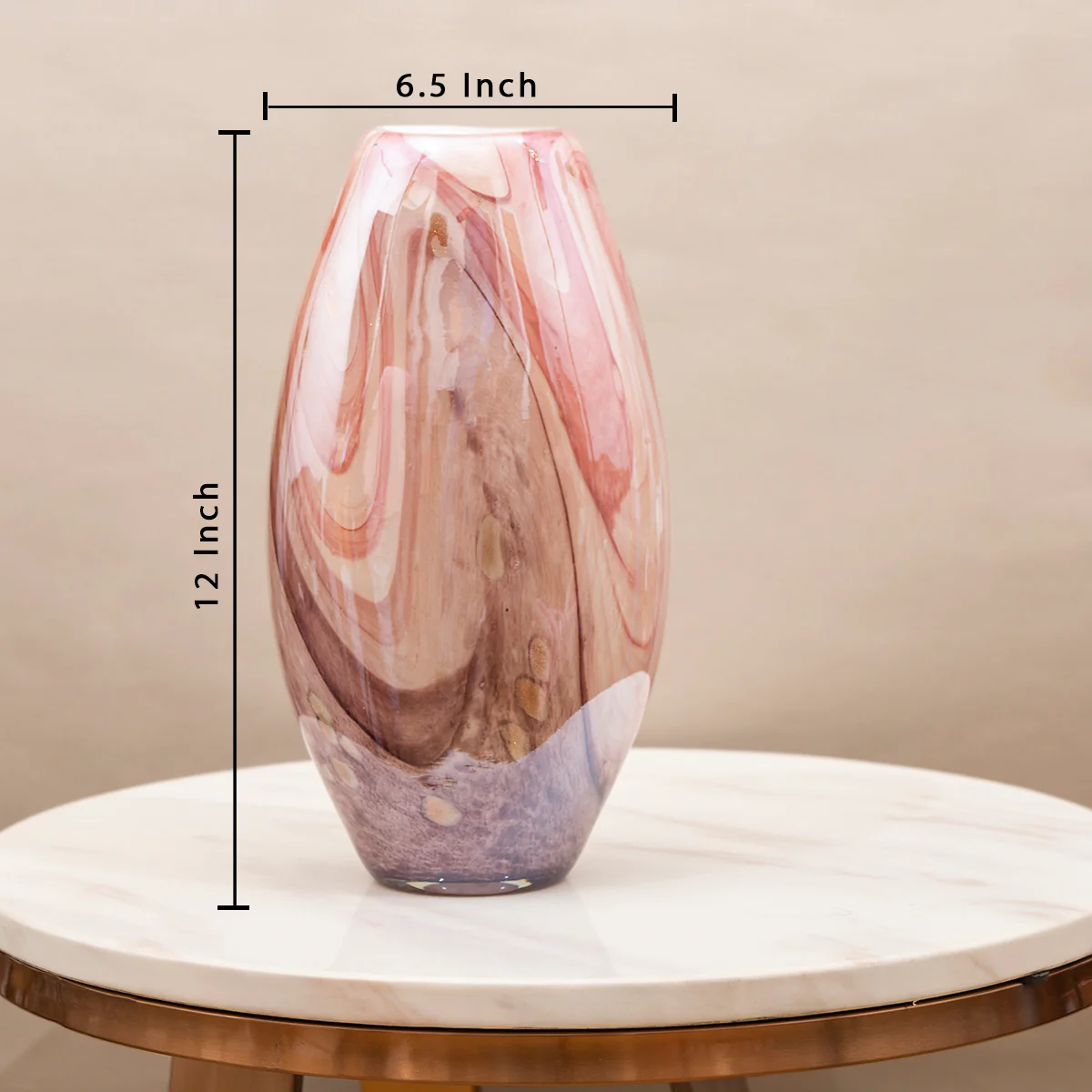 The Grand Canyon Handblown Glass Decorative Vase - small - Image 3